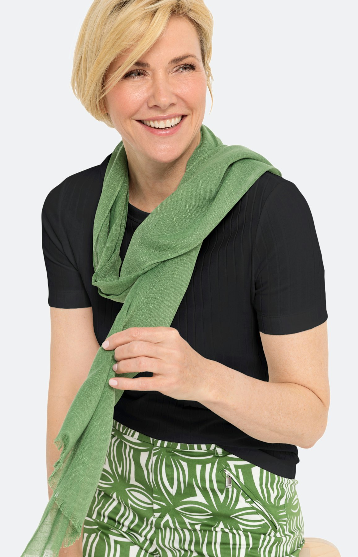 Kurzarm T-Shirt aus Rippjersey