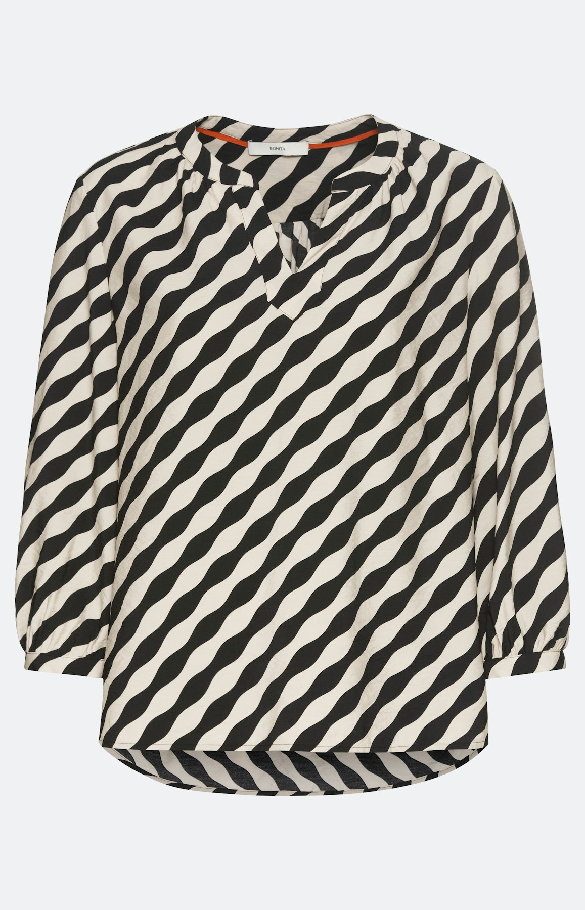 Blouse met 3/4-mouwen & lichte structuur