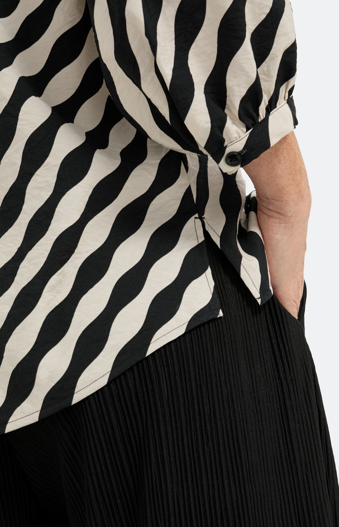 Blouse met 3/4-mouwen & lichte structuur