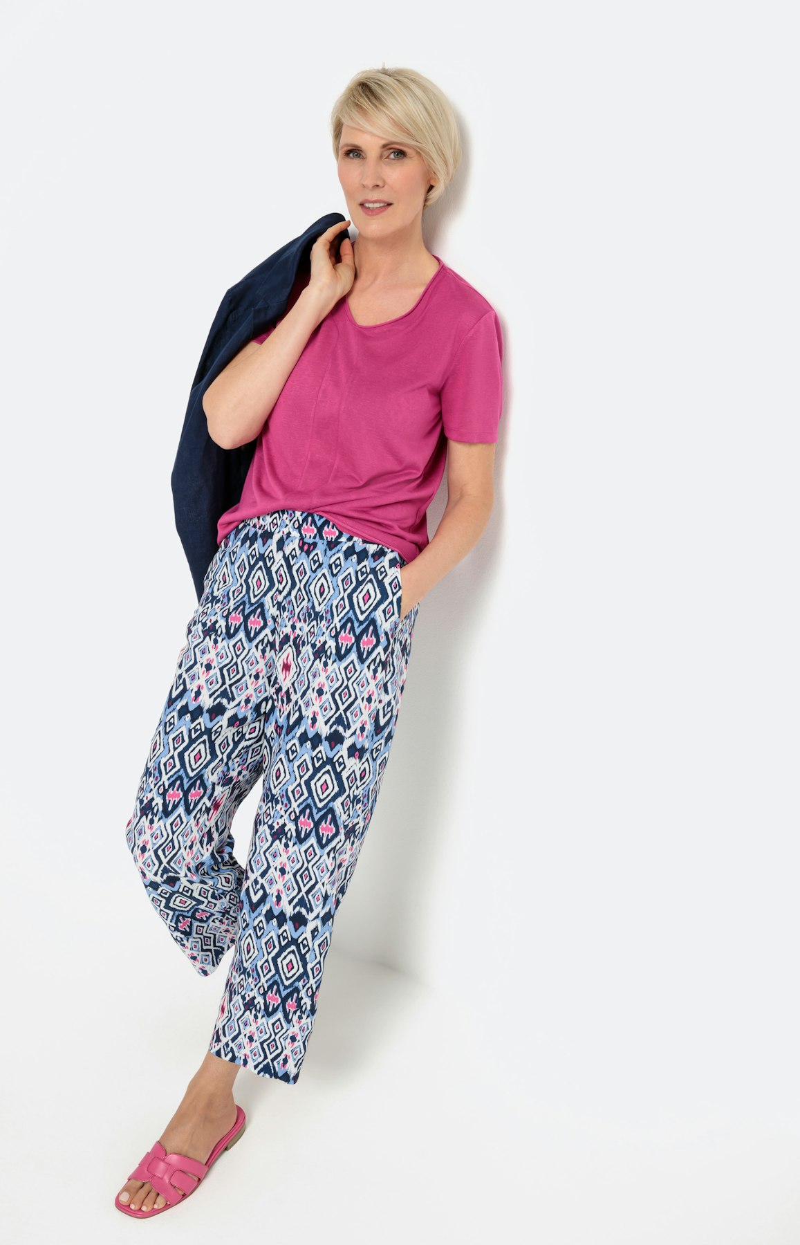 Unifarbenes T-Shirt mit Kurzarm