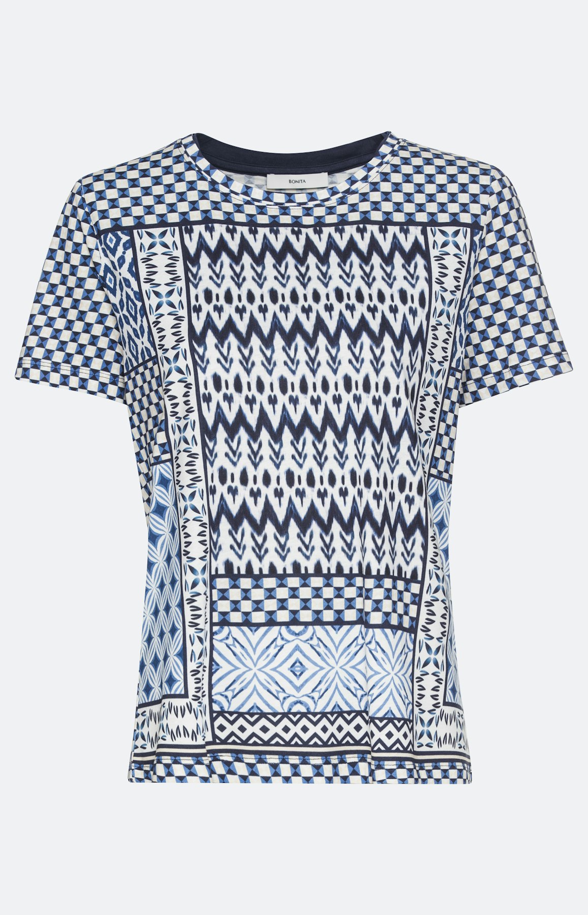 Gedessineerd shirt met korte mouwen