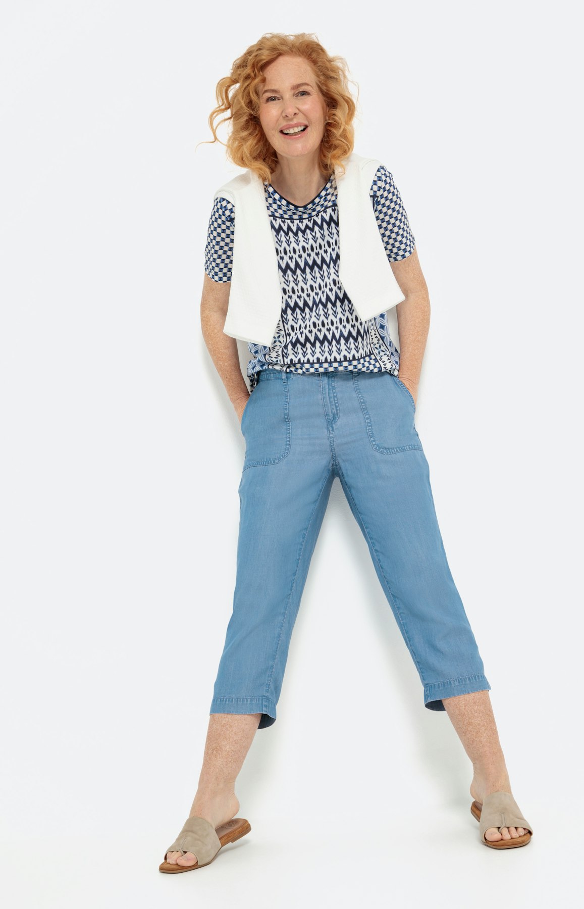 Gedessineerd shirt met korte mouwen