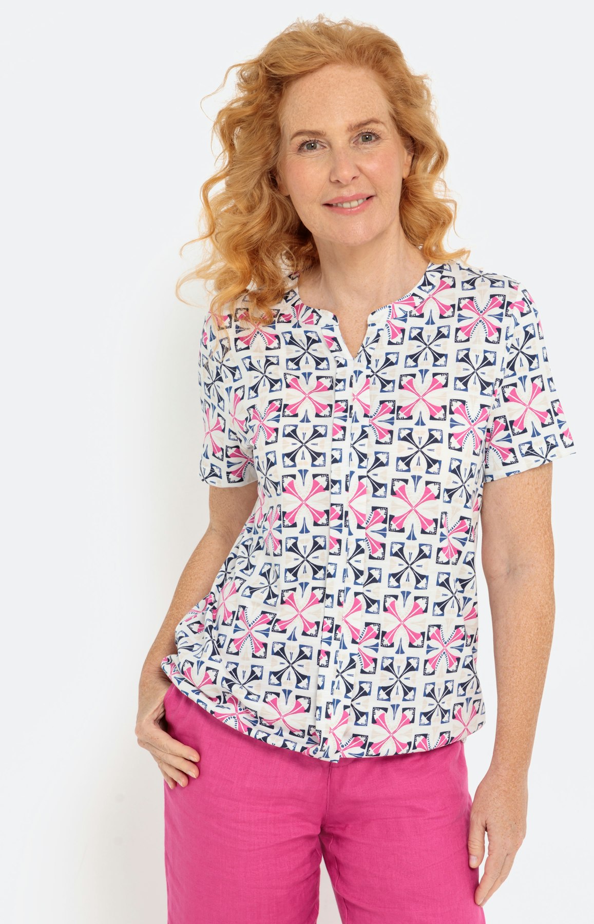 Gedessineerd T-shirt met korte mouwen