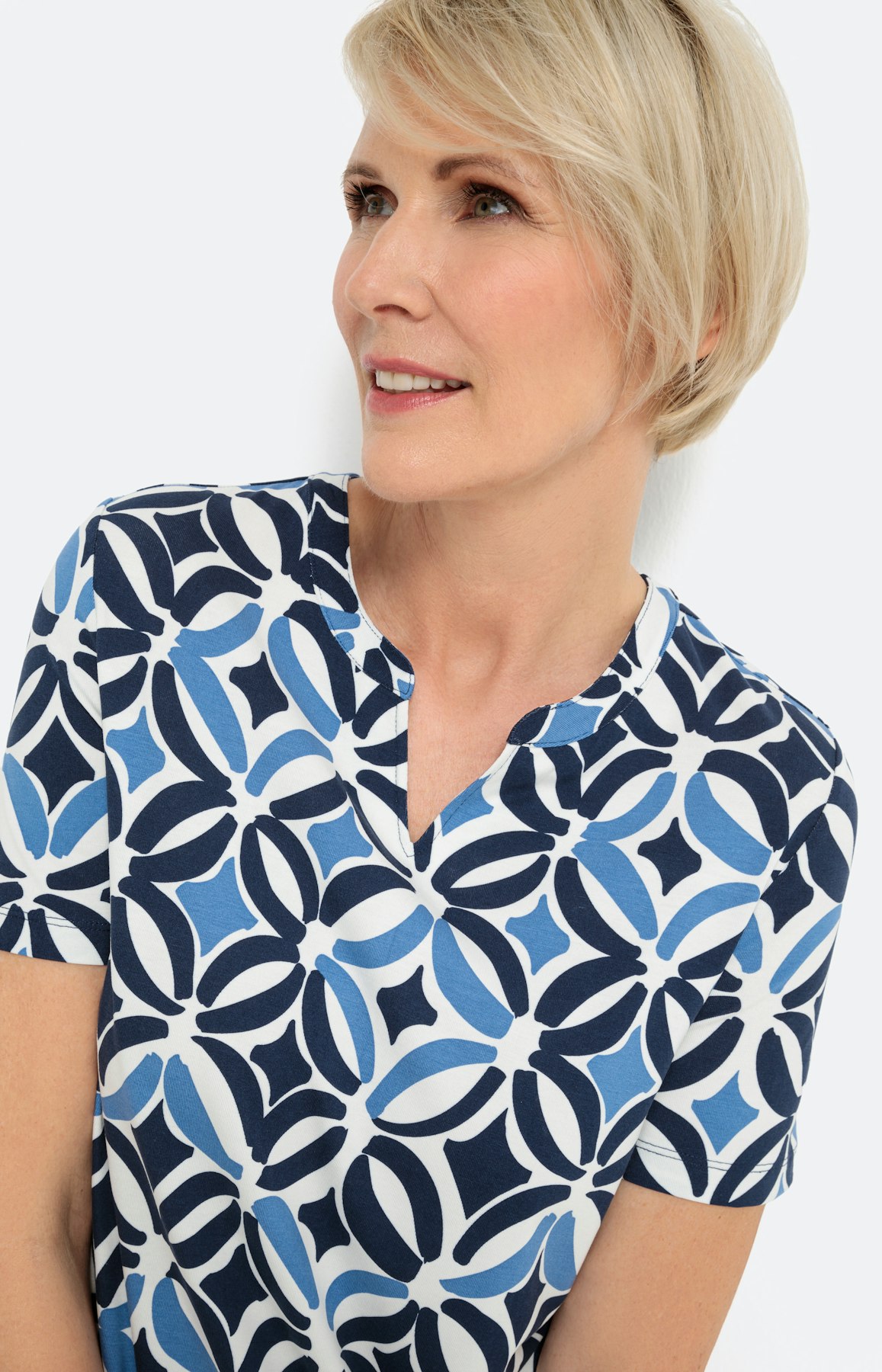 Gedessineerd T-shirt met korte mouwen