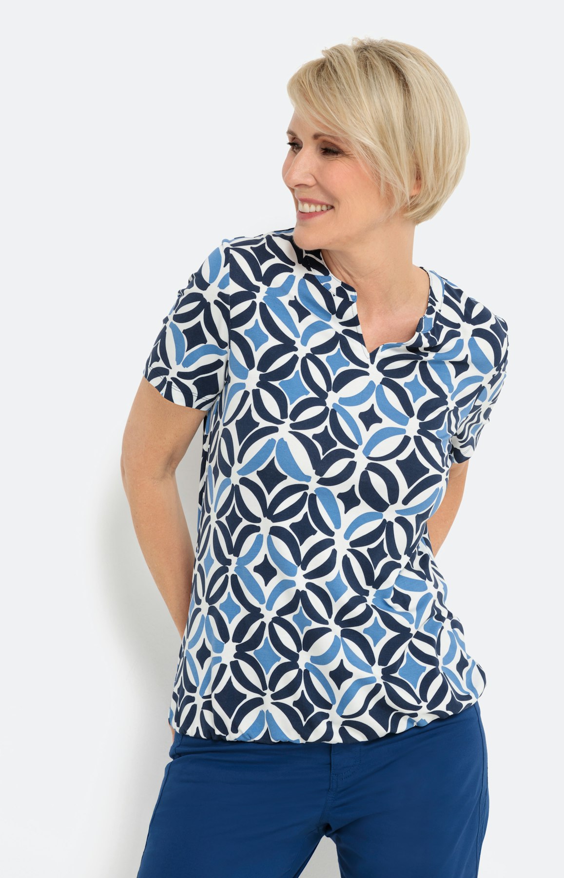 Gedessineerd T-shirt met korte mouwen