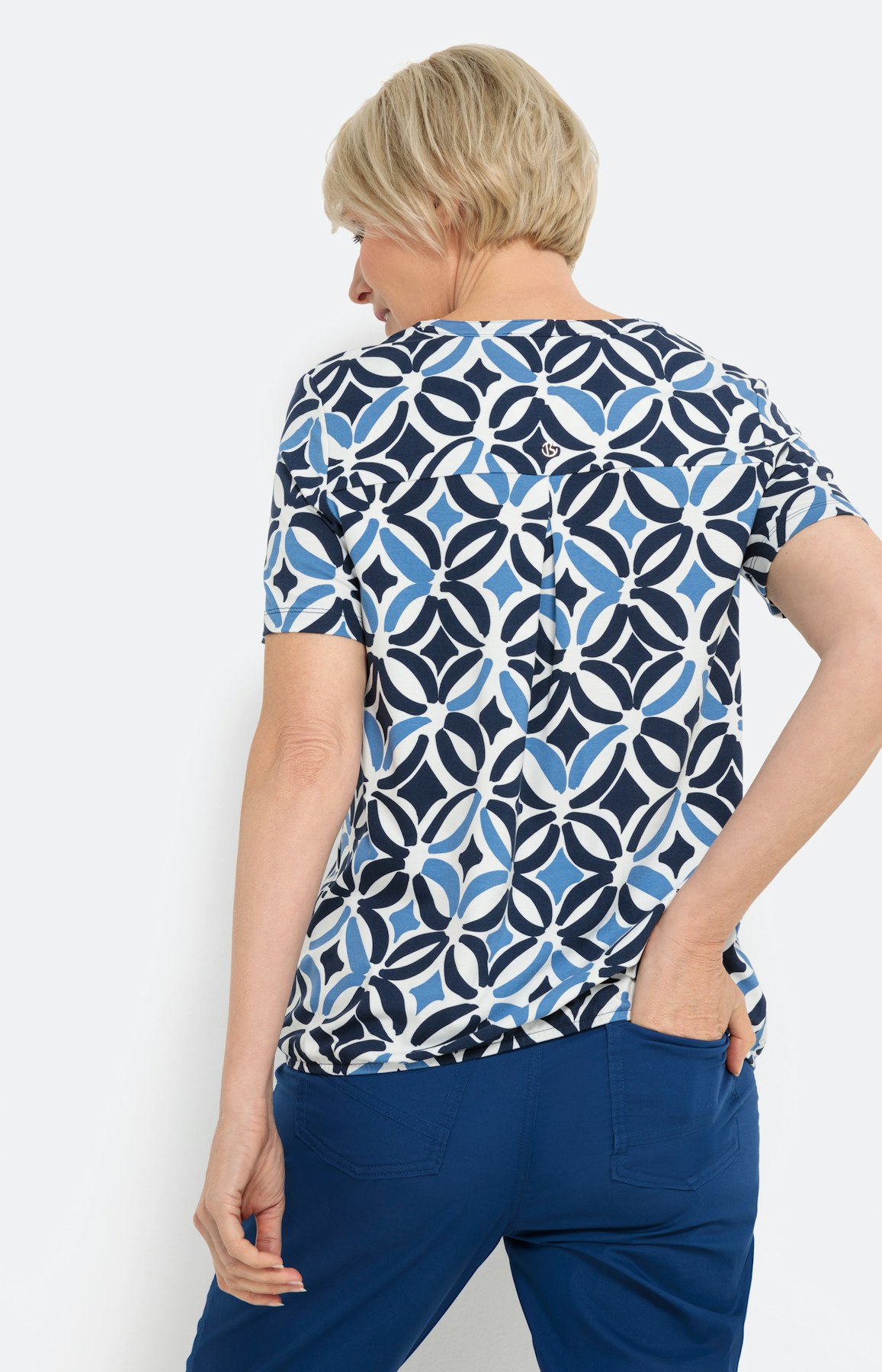 Gedessineerd T-shirt met korte mouwen