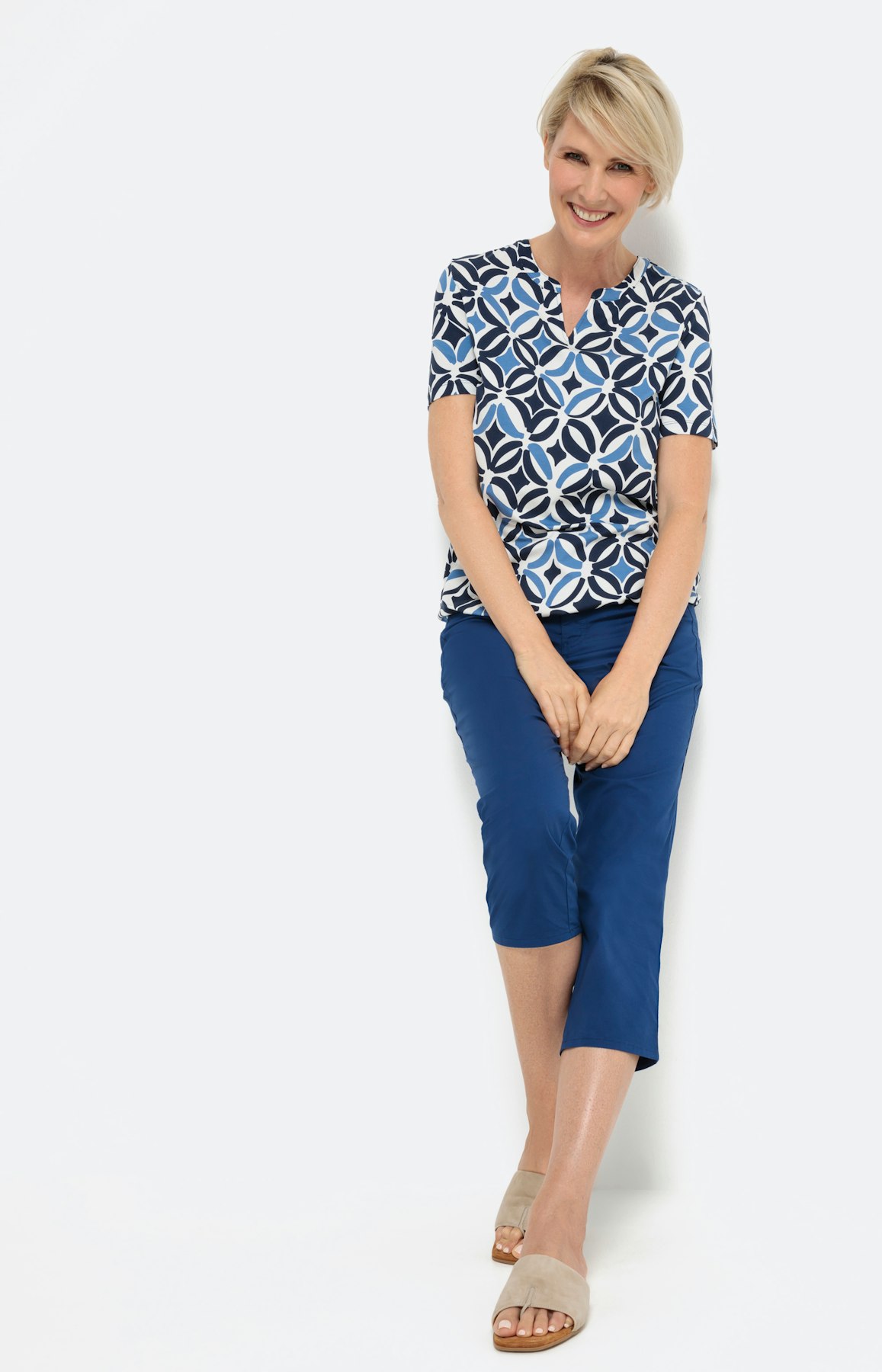 Gedessineerd T-shirt met korte mouwen