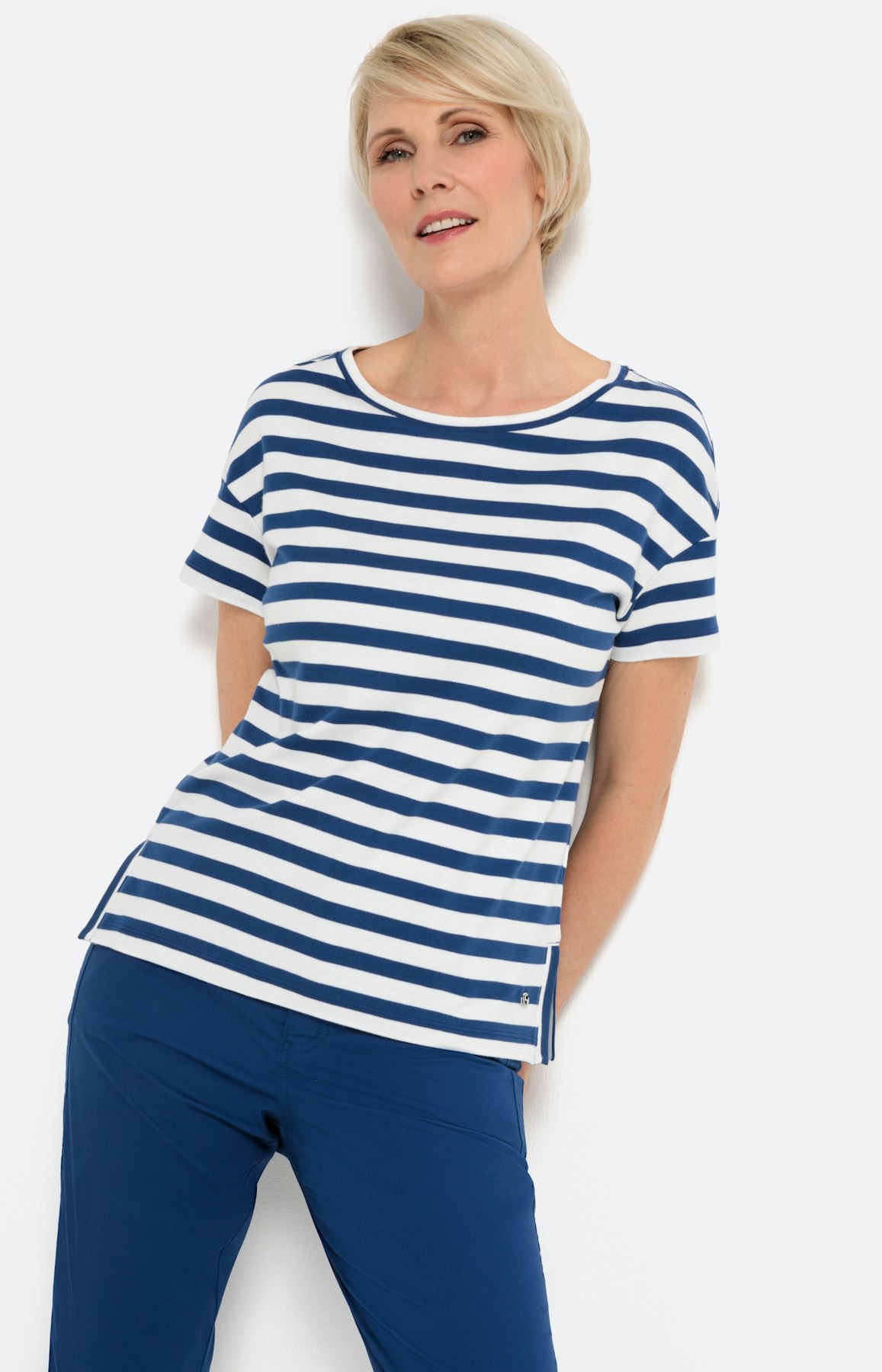 Gestreept T-shirt met korte mouwen