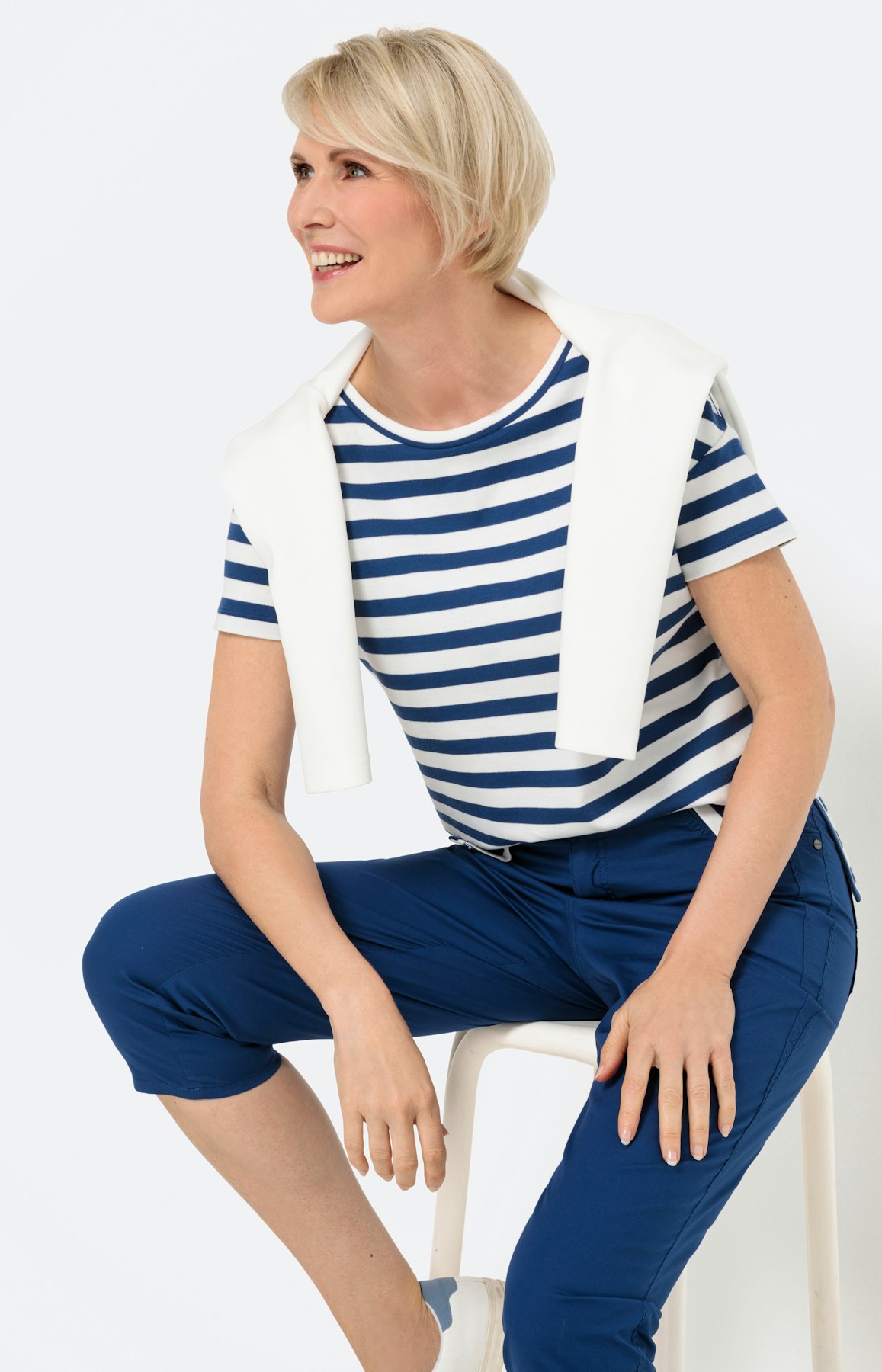 Gestreept T-shirt met korte mouwen