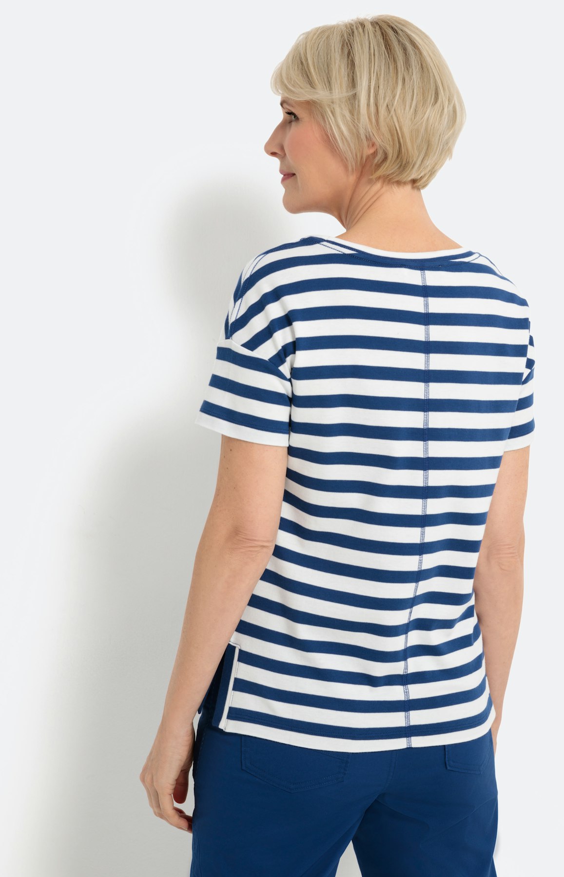 Gestreept T-shirt met korte mouwen