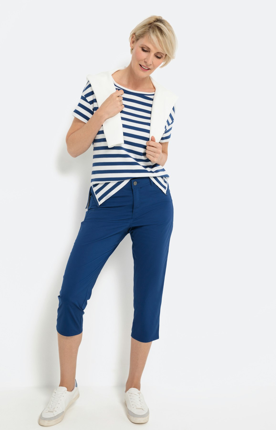 Gestreept T-shirt met korte mouwen