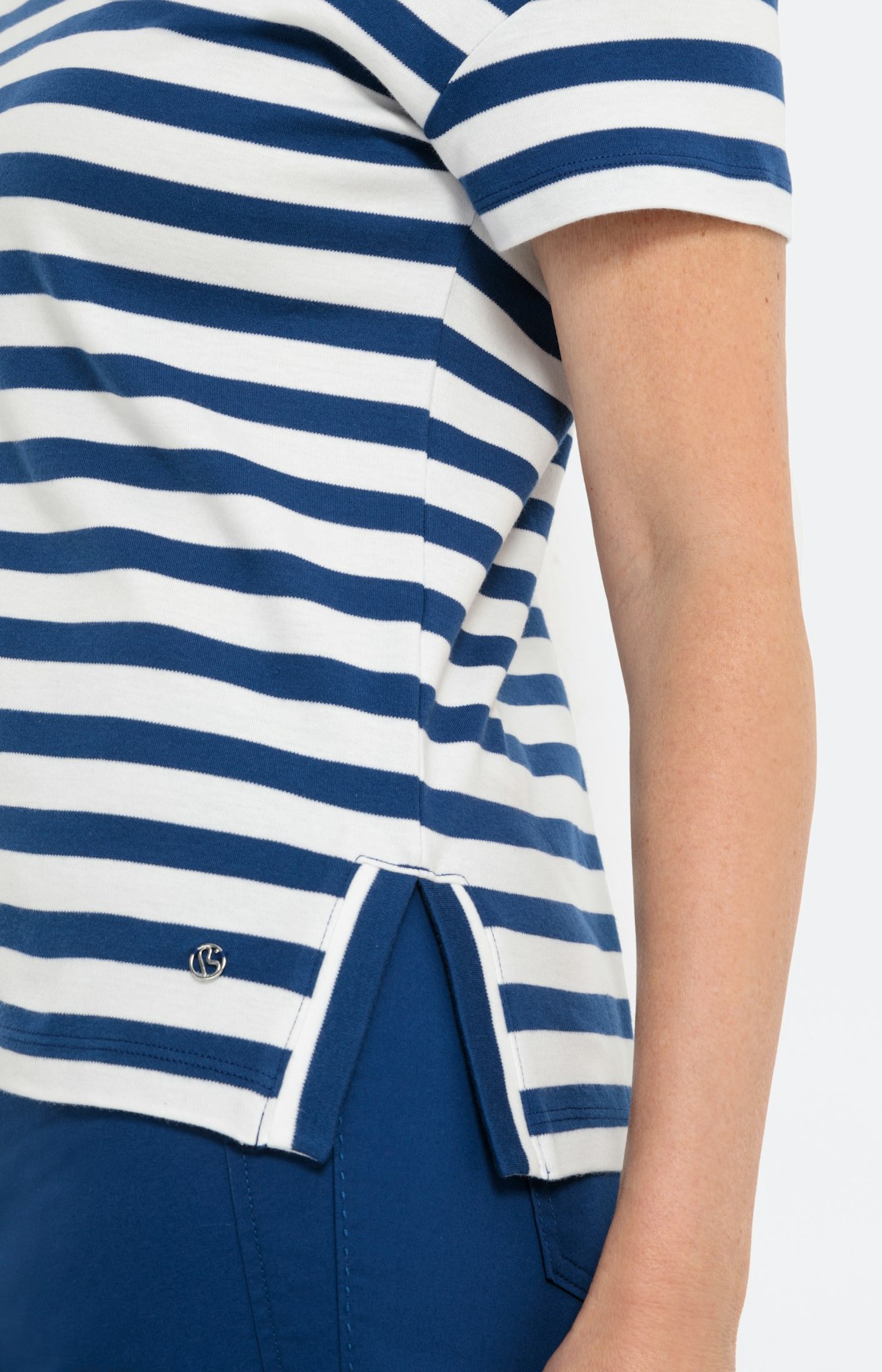 Gestreept T-shirt met korte mouwen