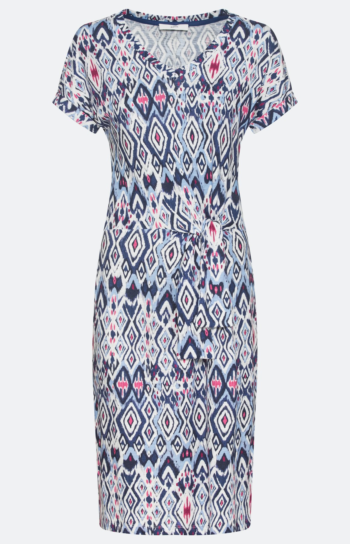 Vrouwelijk jerseyjurk, met motief