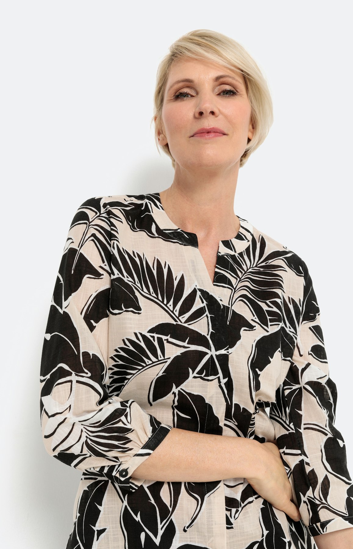 Blouse met print en 3/4-mouwen