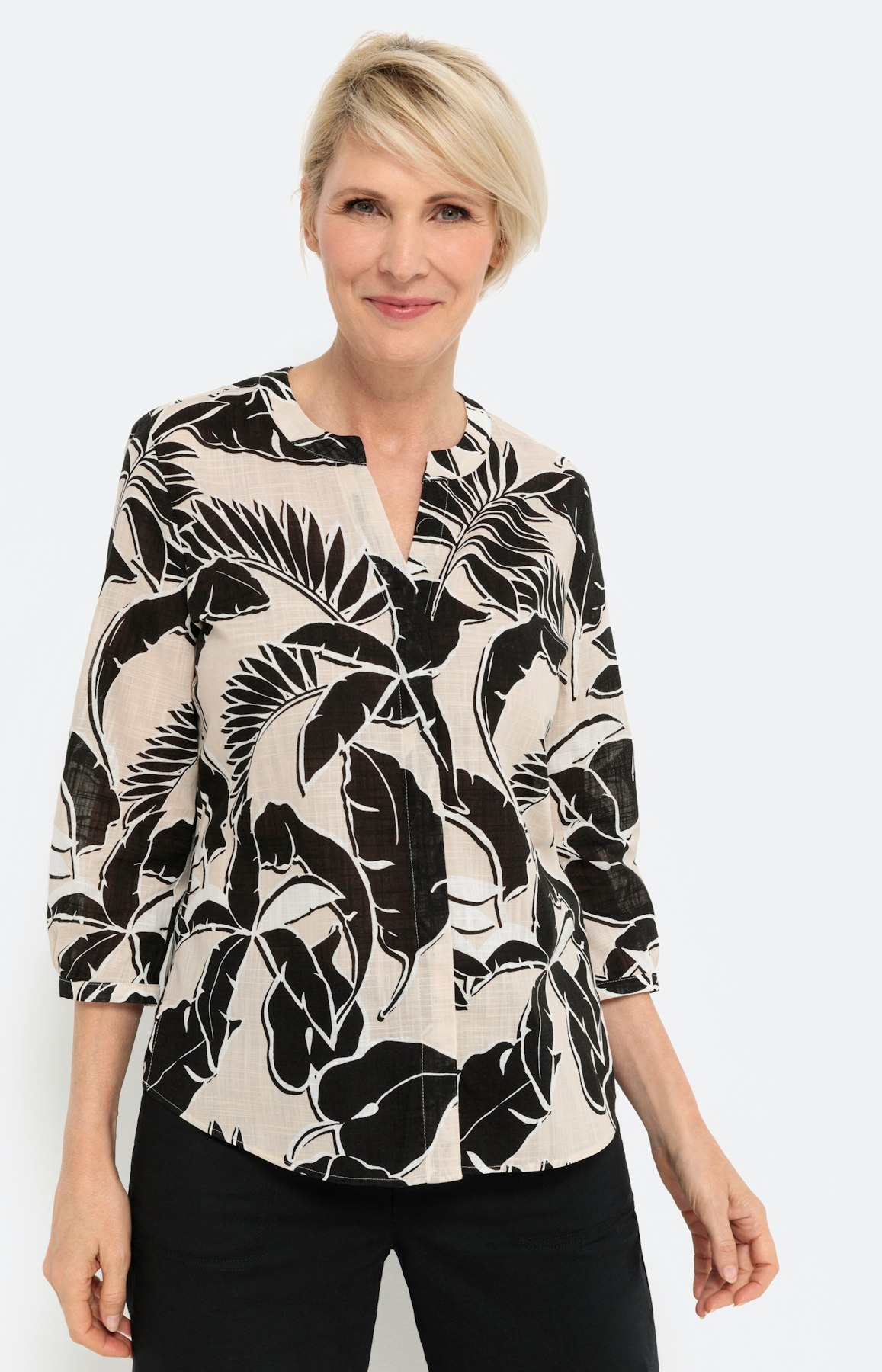 Blouse met print en 3/4-mouwen