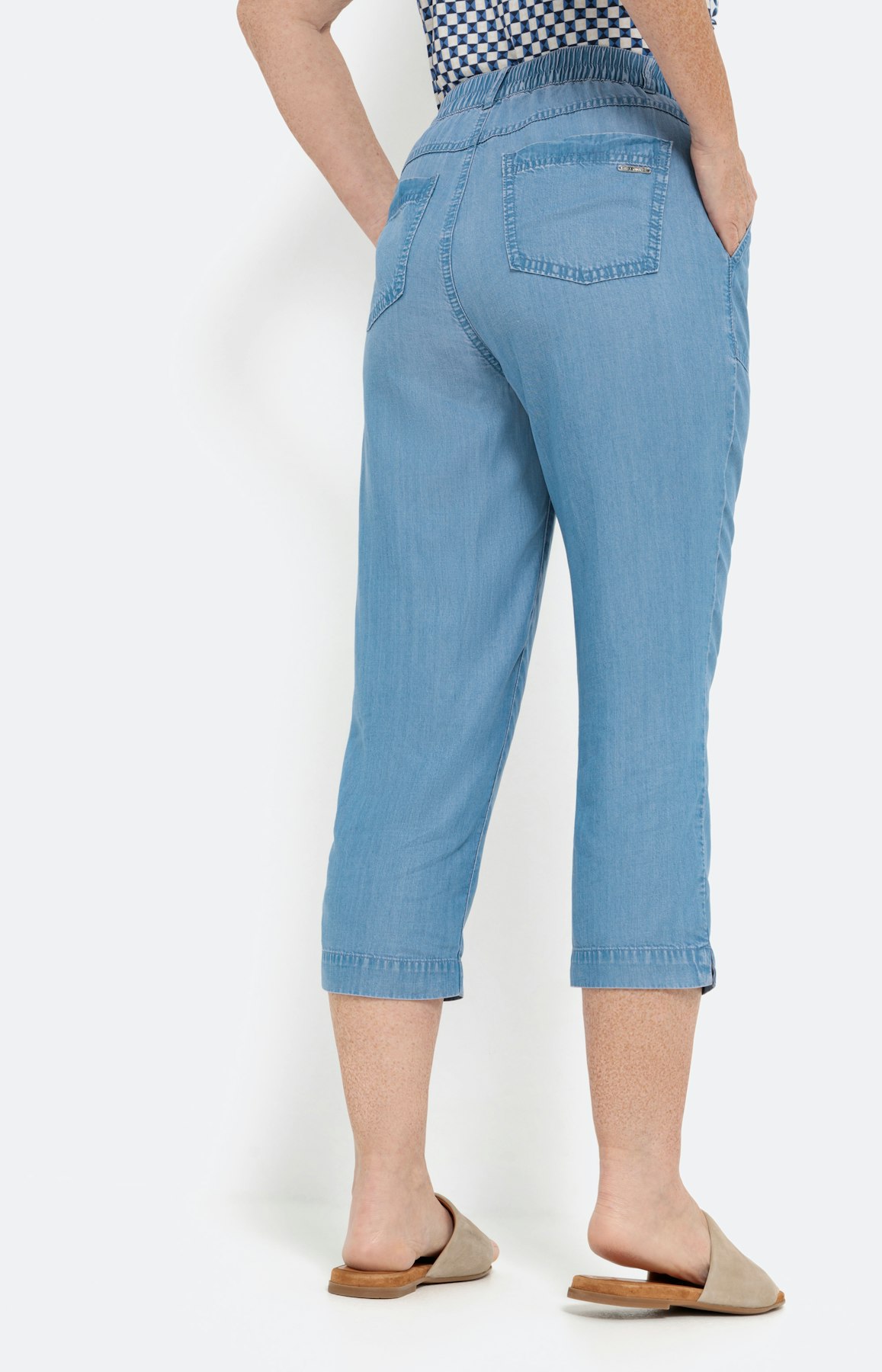 Lyocell Capribroek, medium blue