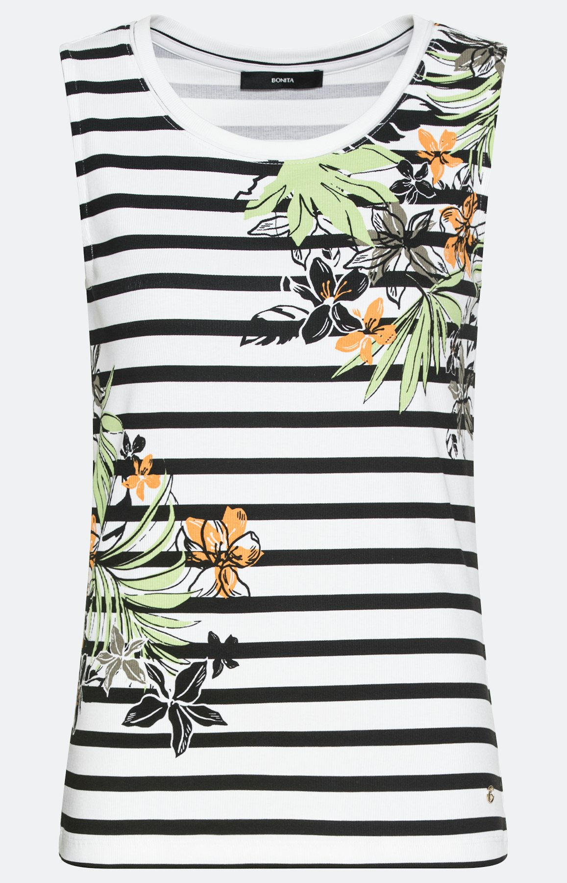 Gestreepte, mouwloze top