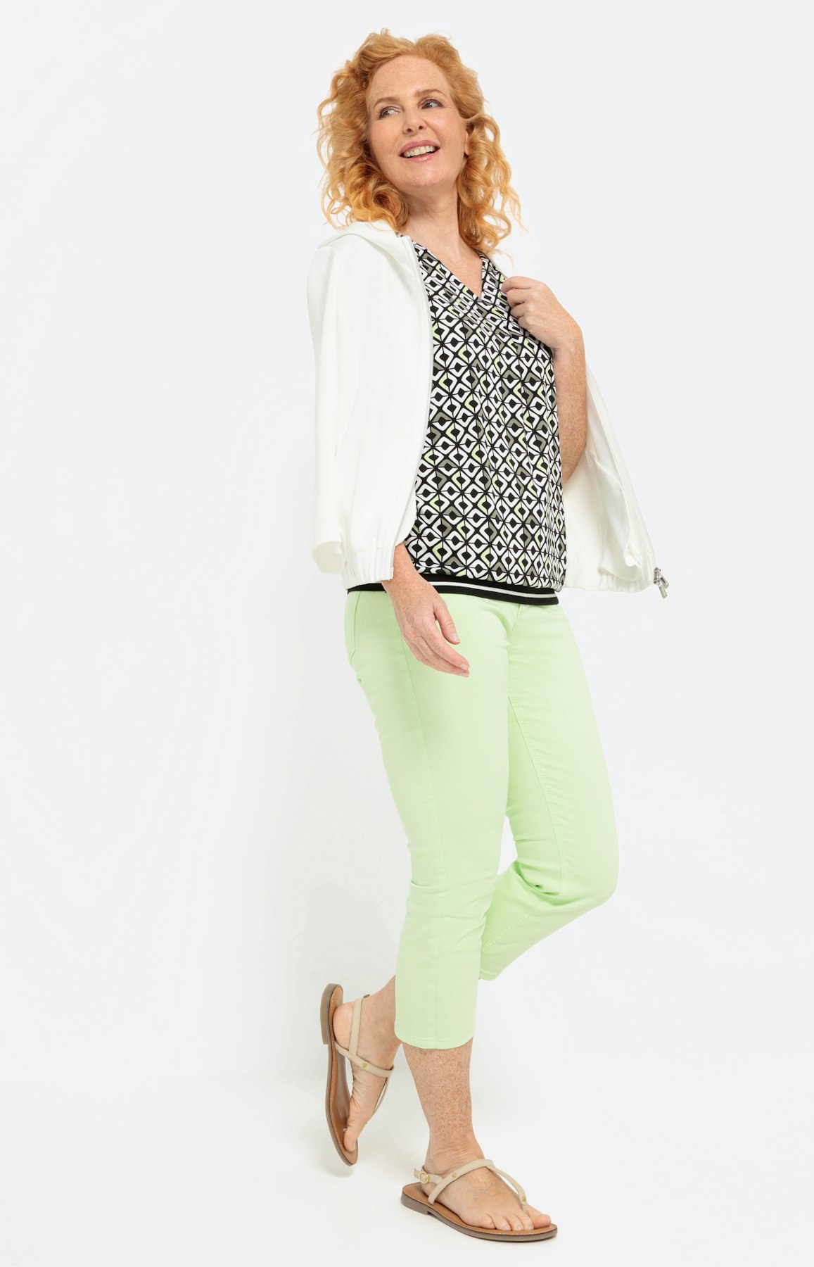 Mouwloze top met print all-over