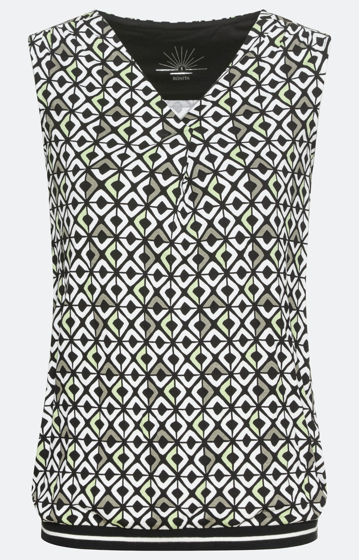 Mouwloze top met print all-over