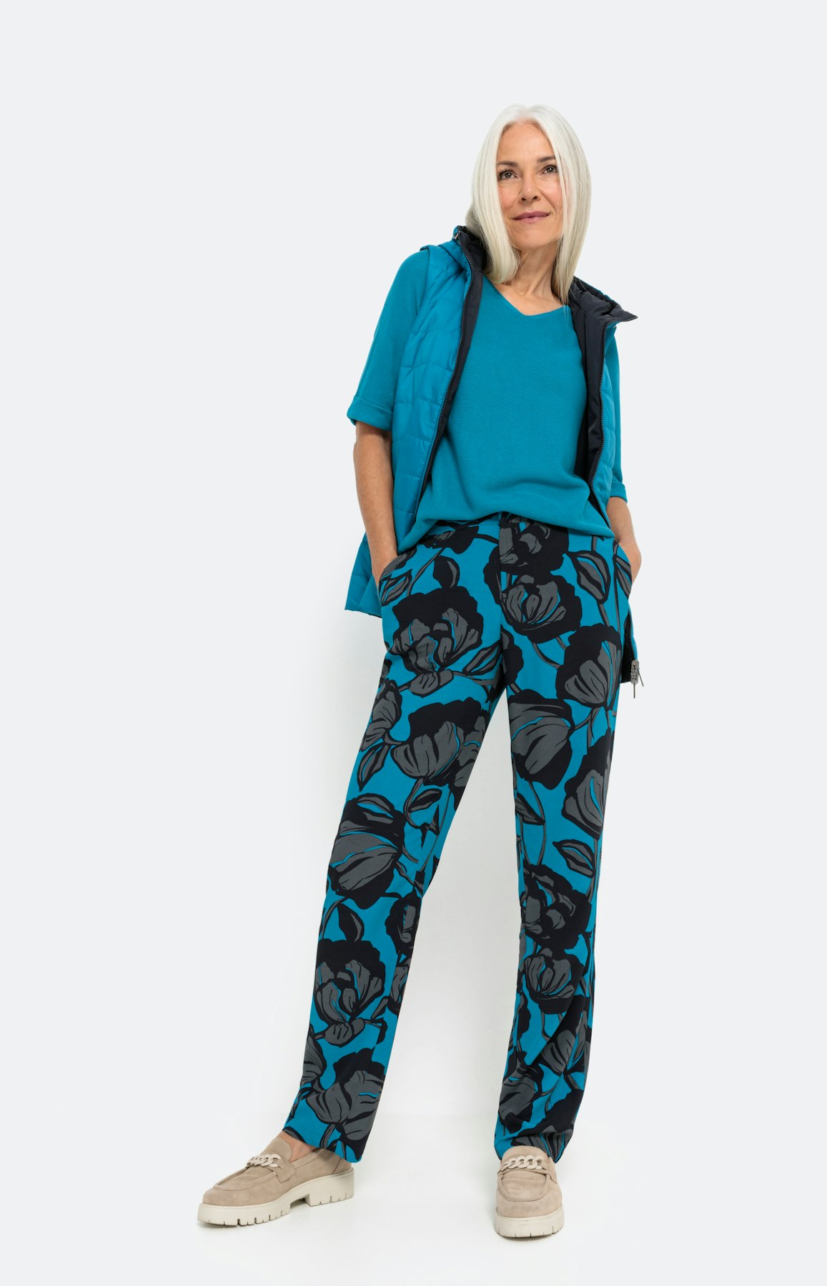 Legerer Pullover mit Halbarm