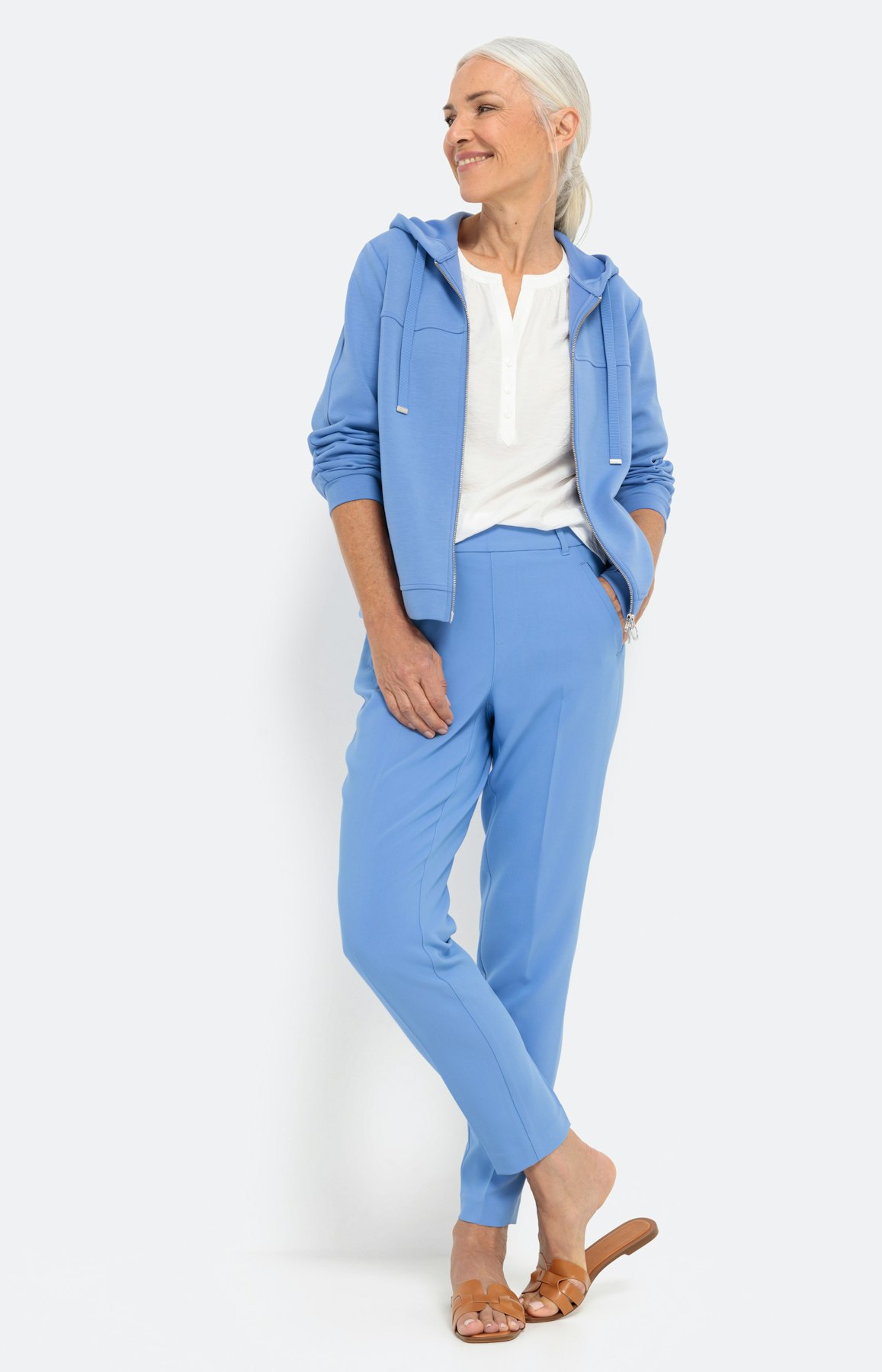 Gestructureerde blouse met 3/4-mouwen