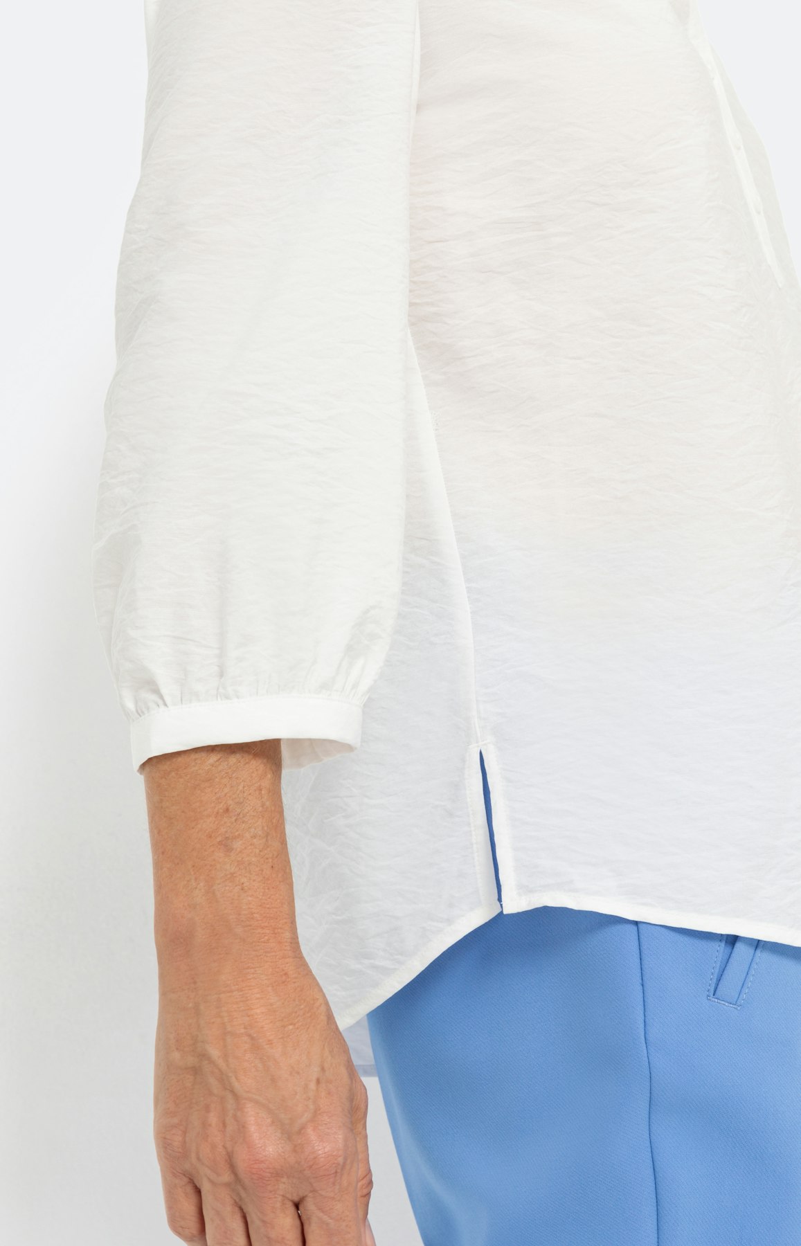 Gestructureerde blouse met 3/4-mouwen