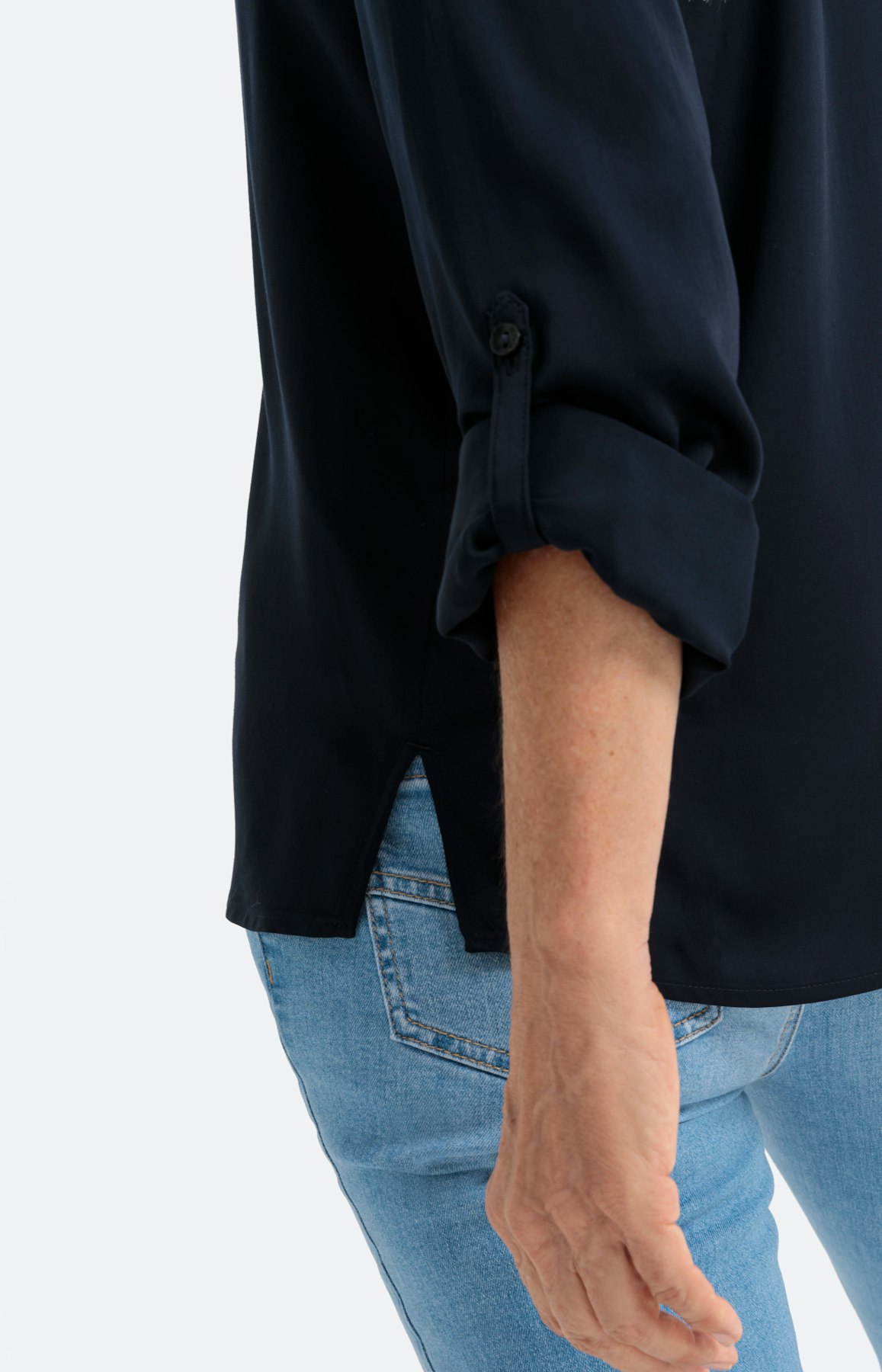 Effen blouse met lange mouwen