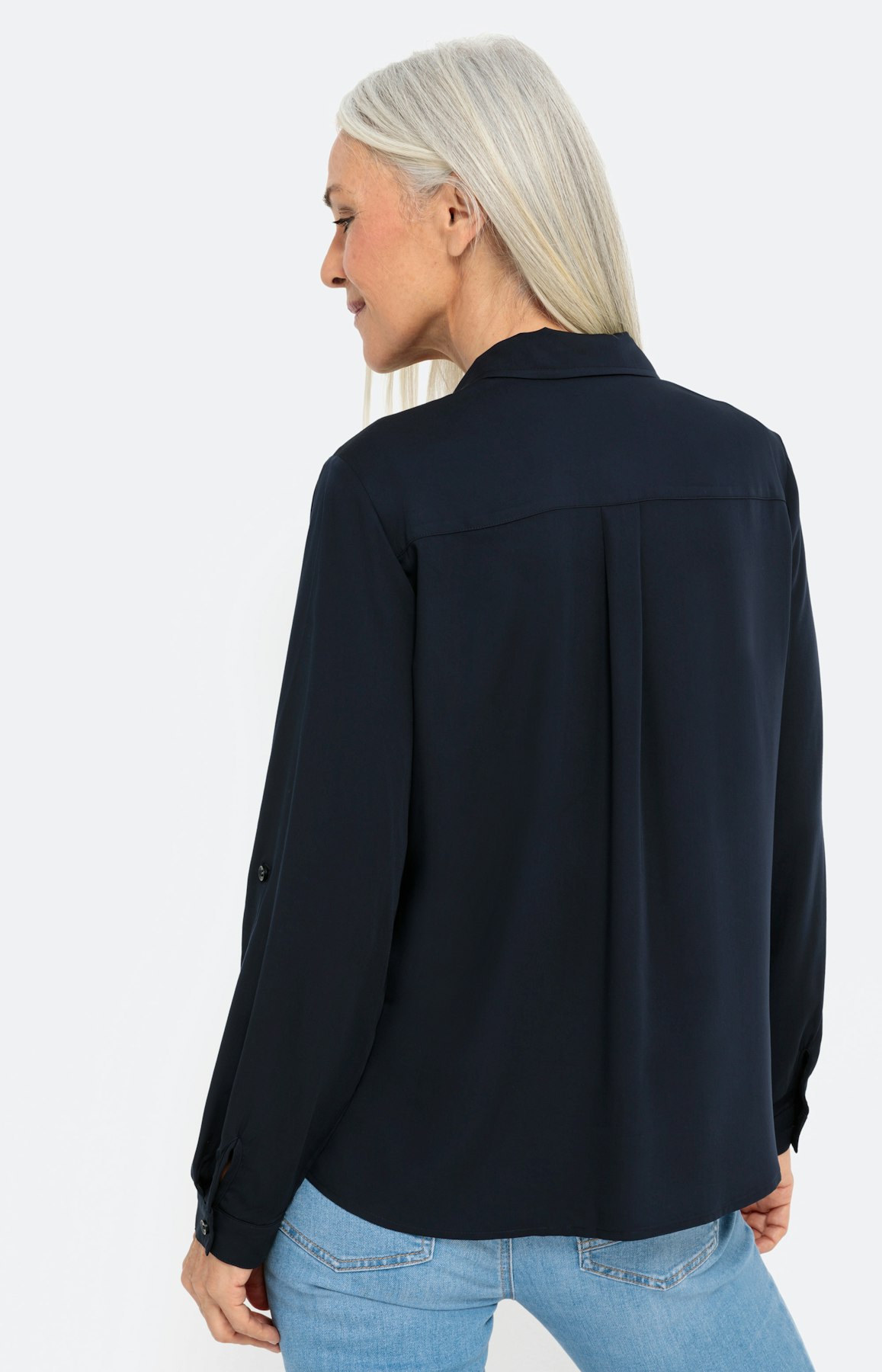 Effen blouse met lange mouwen