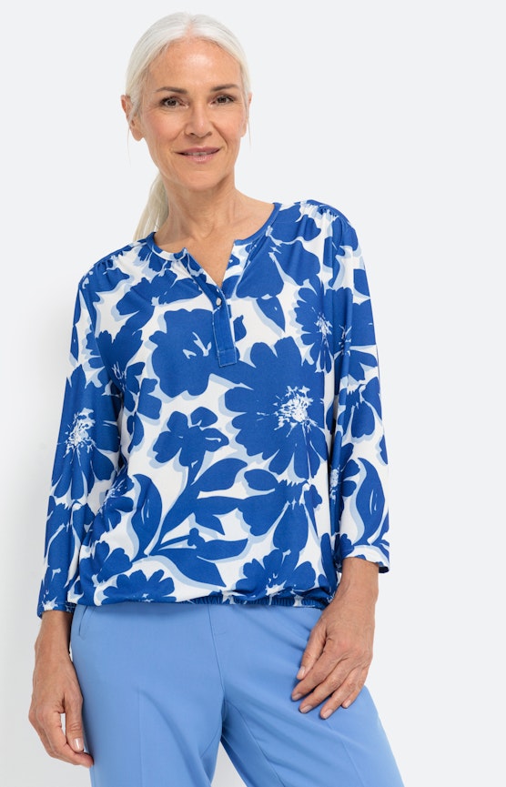 Gebloemd shirt met 3/4-mouwen