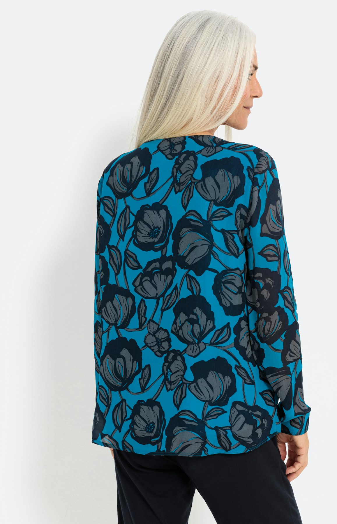 Blusenshirt mit langem Arm und Print