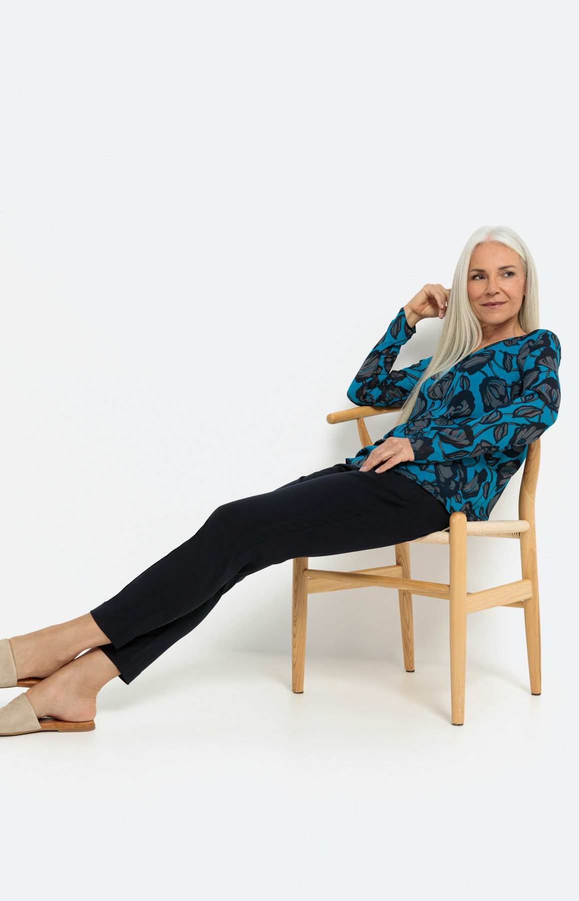 Blusenshirt mit langem Arm und Print