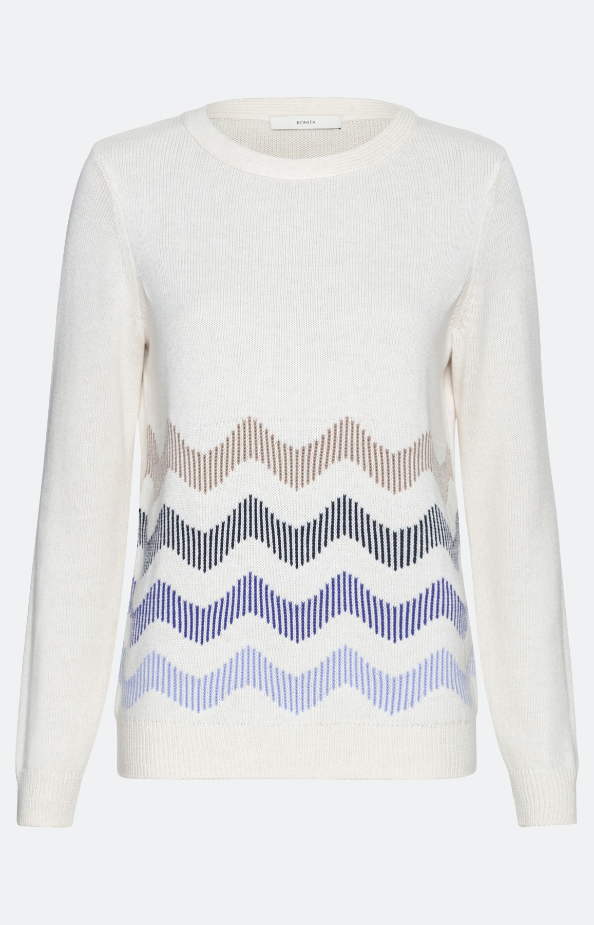 Langarm Pullover mit Jacquardmuster