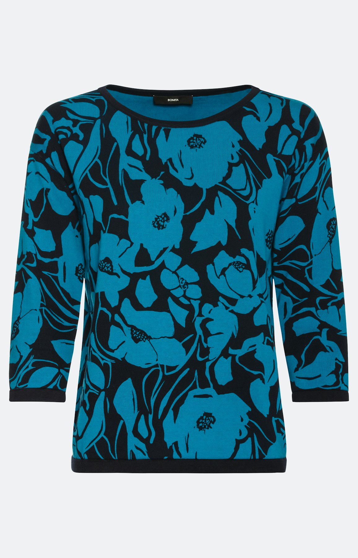 Pullover mit 3/4-Arm und Blumenprint