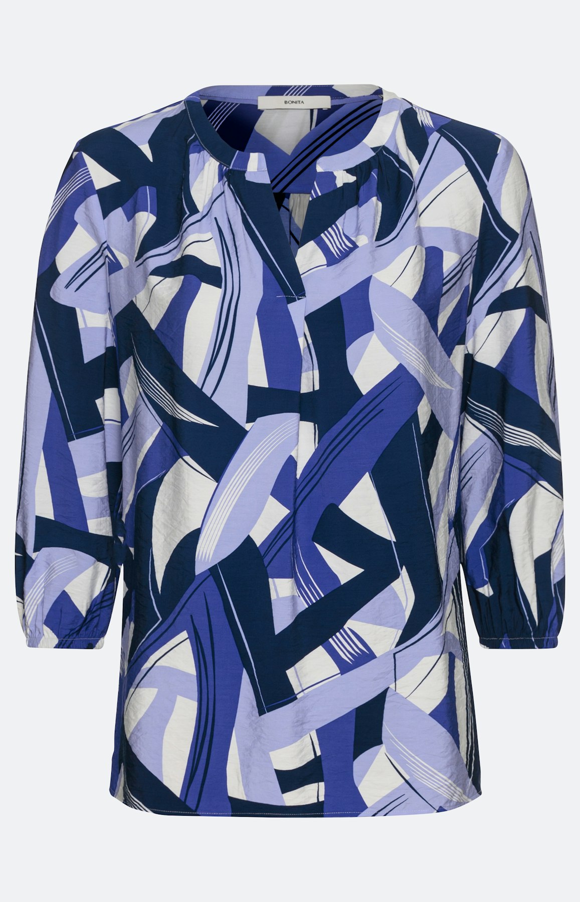 Gemusterte Bluse mit 3/4-Ärmel