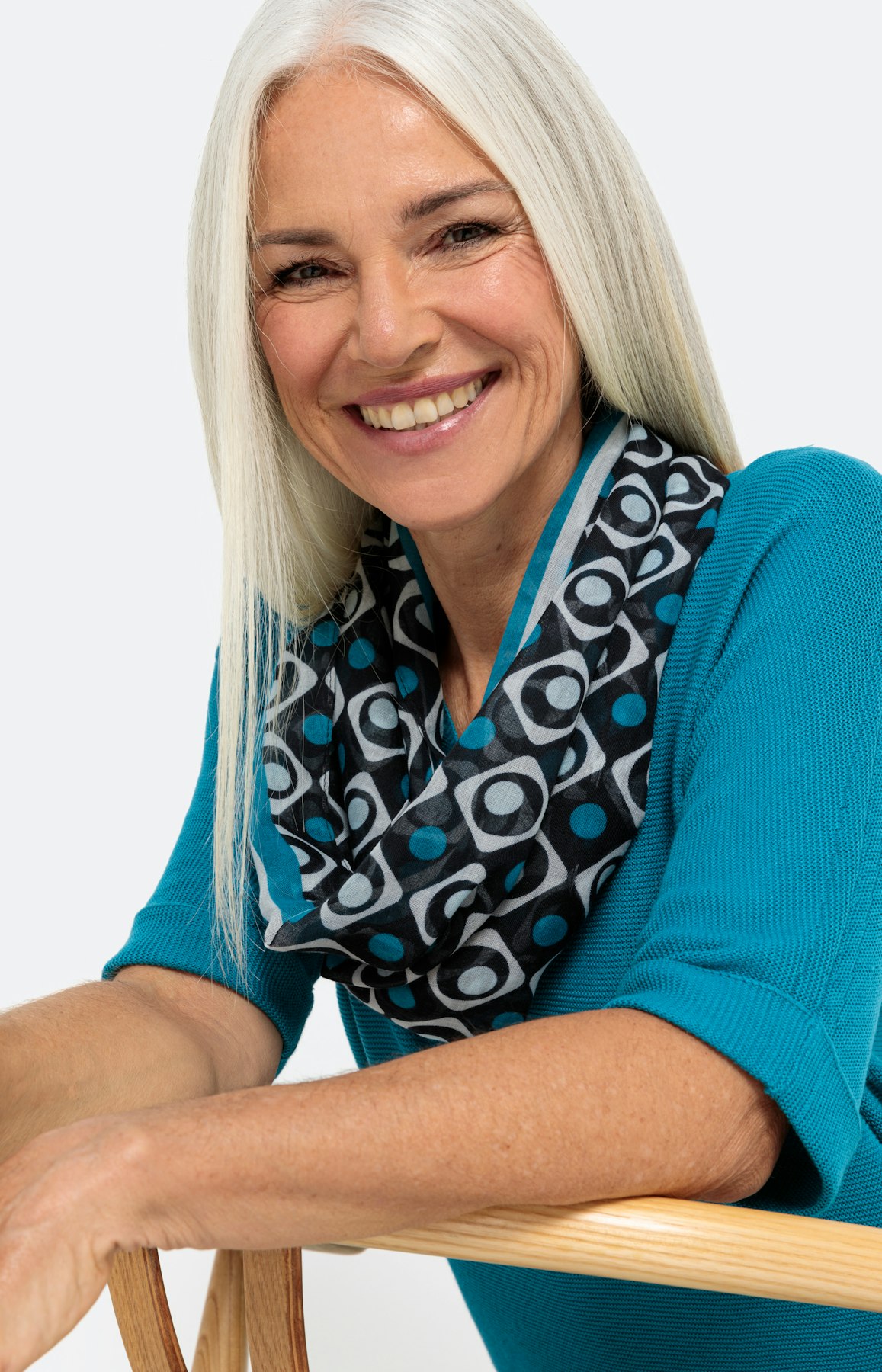 Loopschal mit All Over-Print