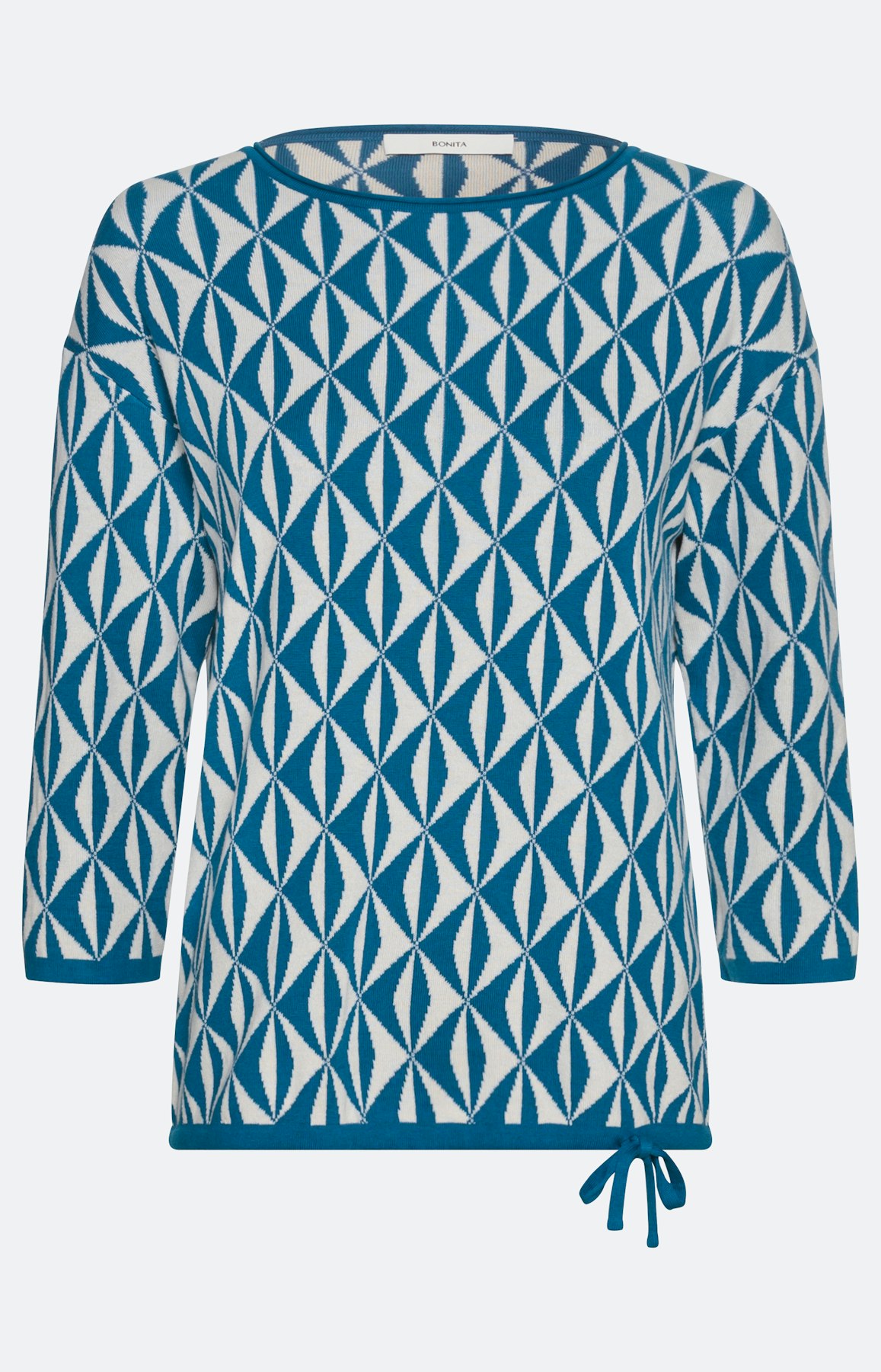 Jacquardpullover mit 3/4-Arm