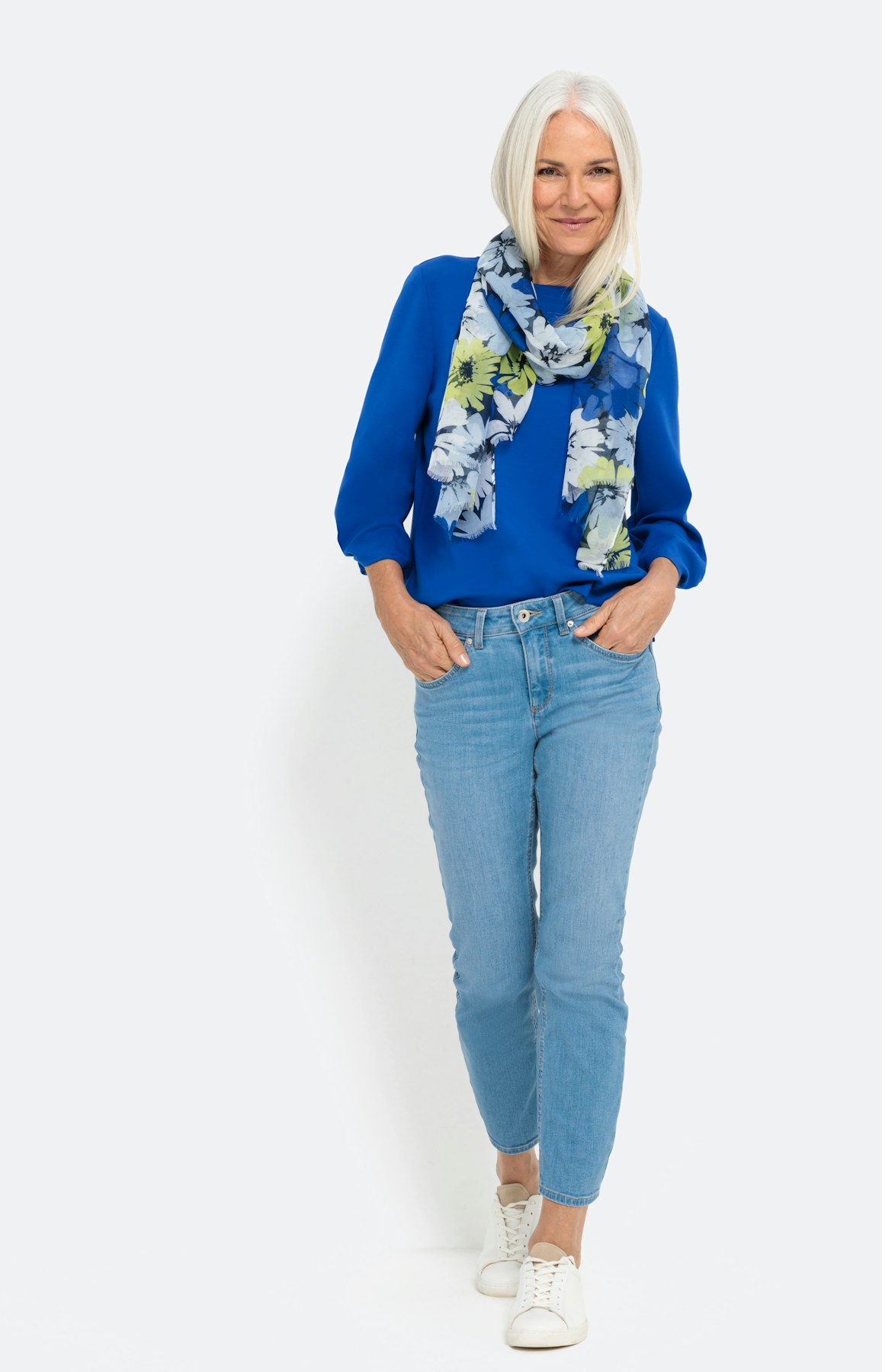 Scuba-Sweatshirt mit 3/4-Ärmel