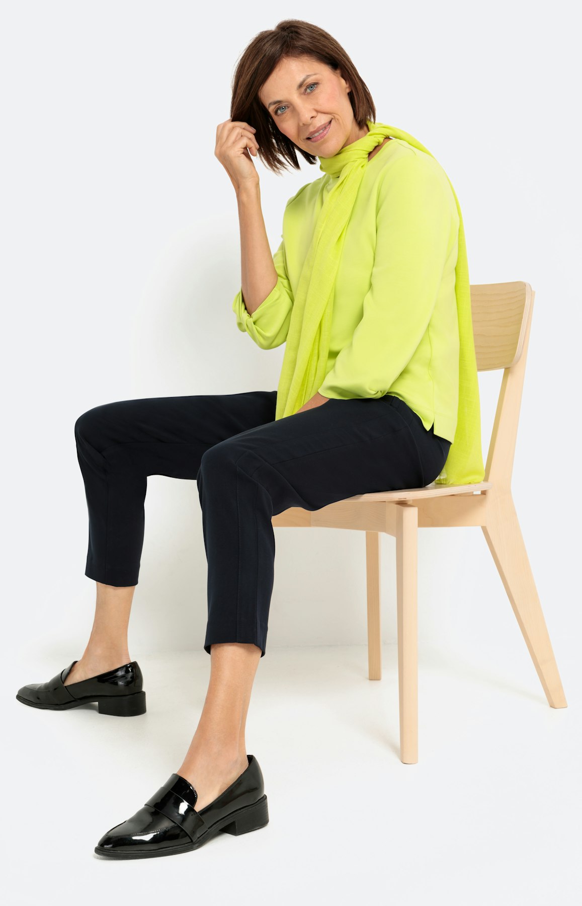 Sweater mit 3/4-Ärmel und Knoten-Detail