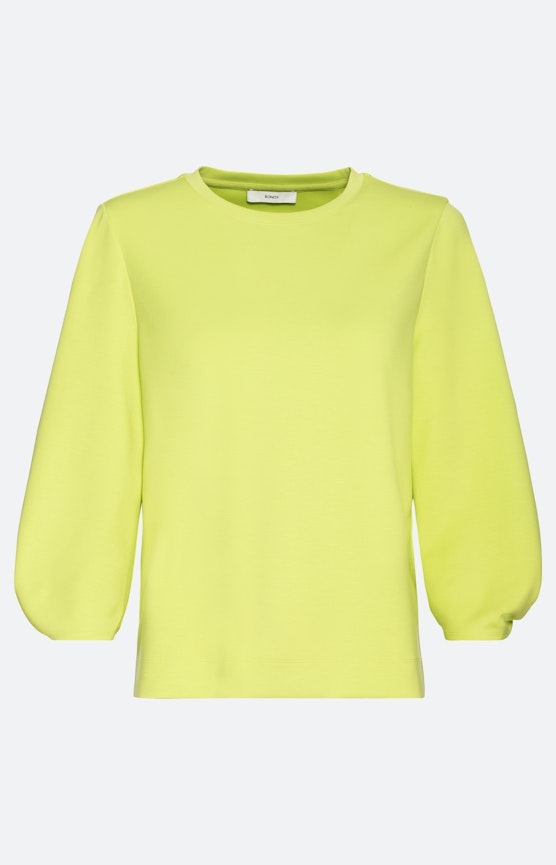 Sweatshirt met 3/4-mouwen en knoopdetail