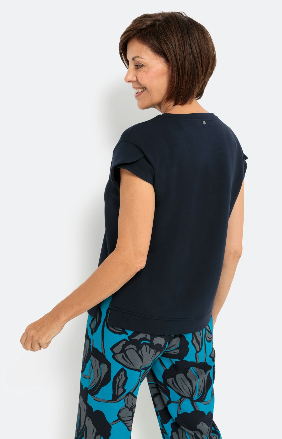 Sweat-Pullunder mit Rundhalsausschnitt