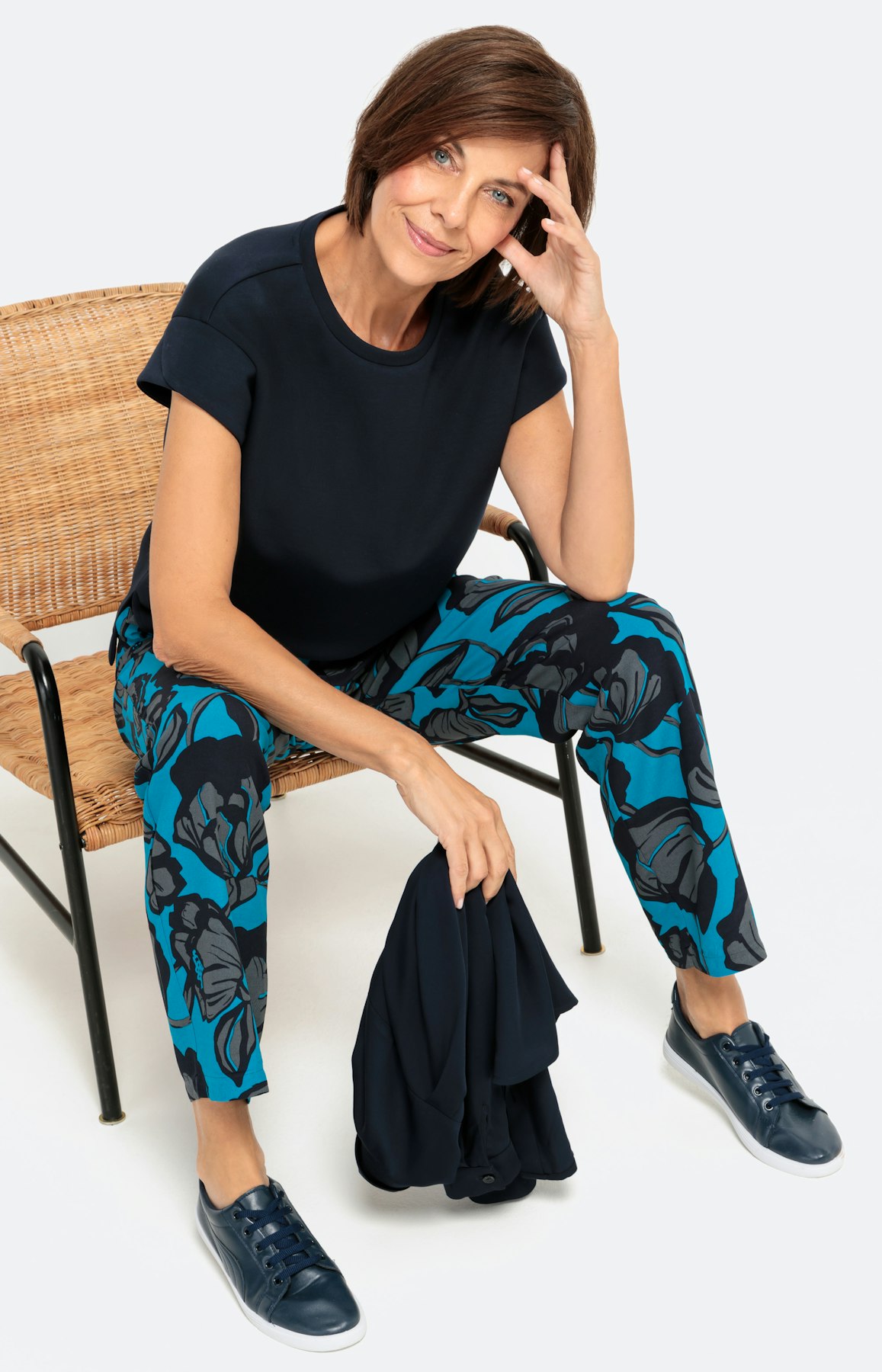 Sweat-Pullunder mit Rundhalsausschnitt