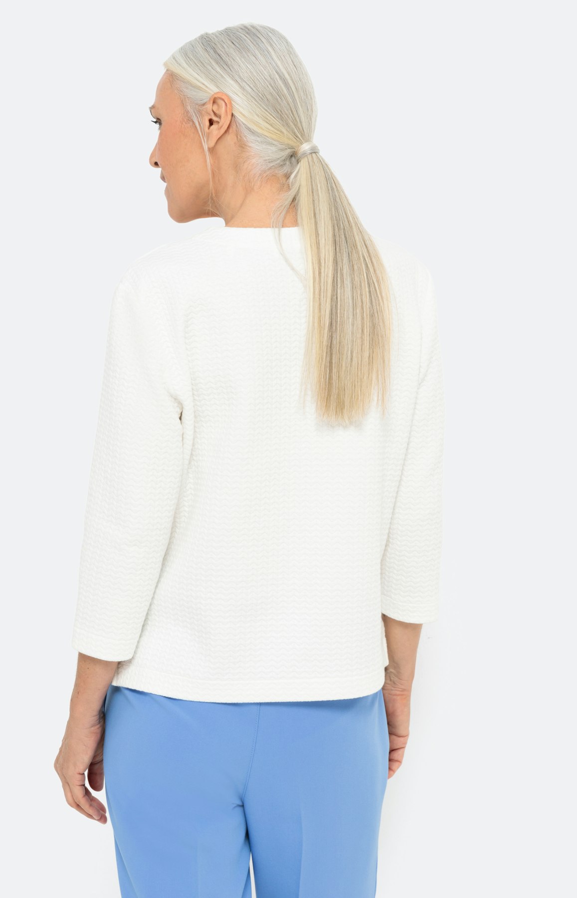 Licht sweatshirt met 3/4-mouwen