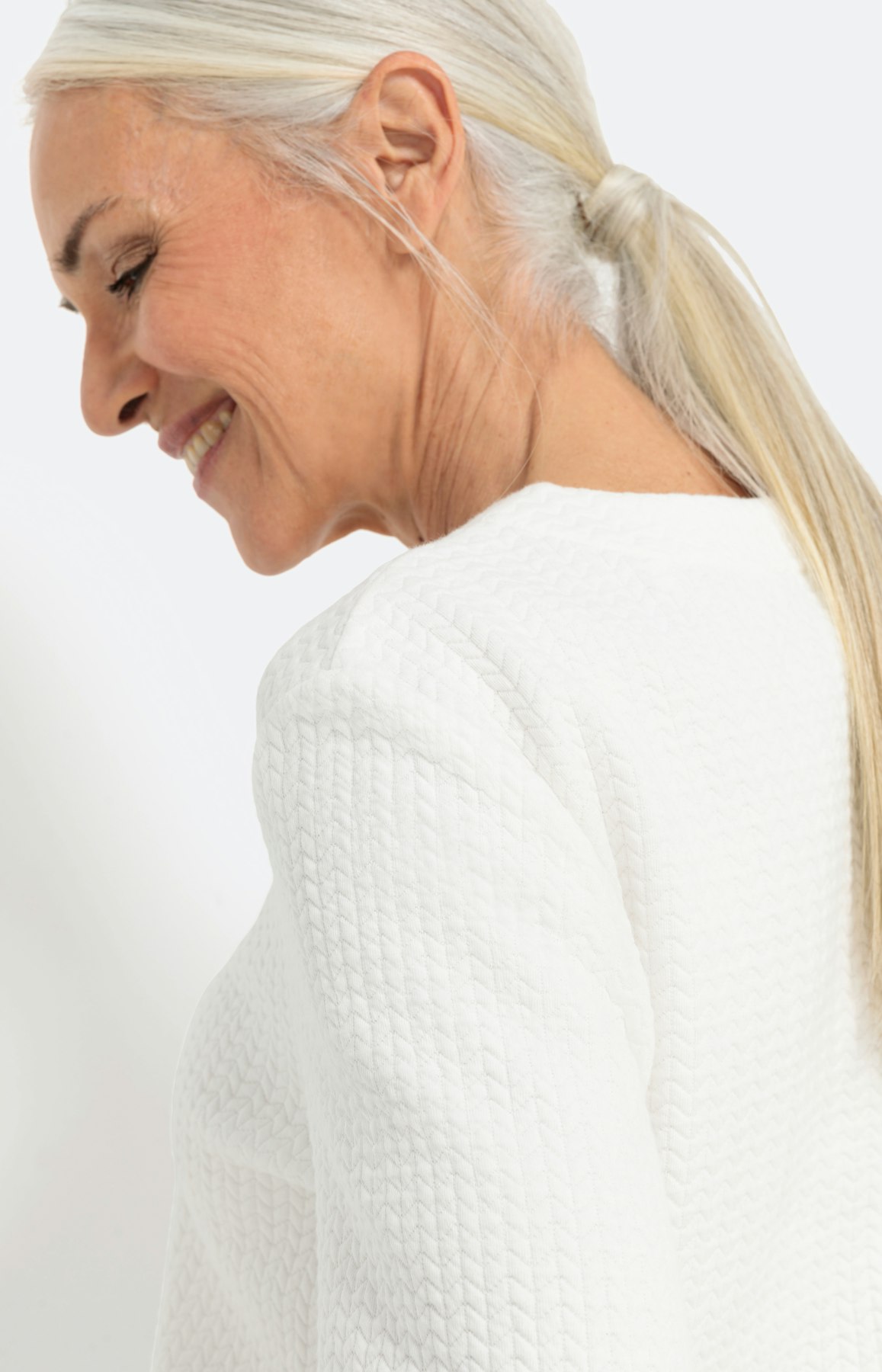 Licht sweatshirt met 3/4-mouwen