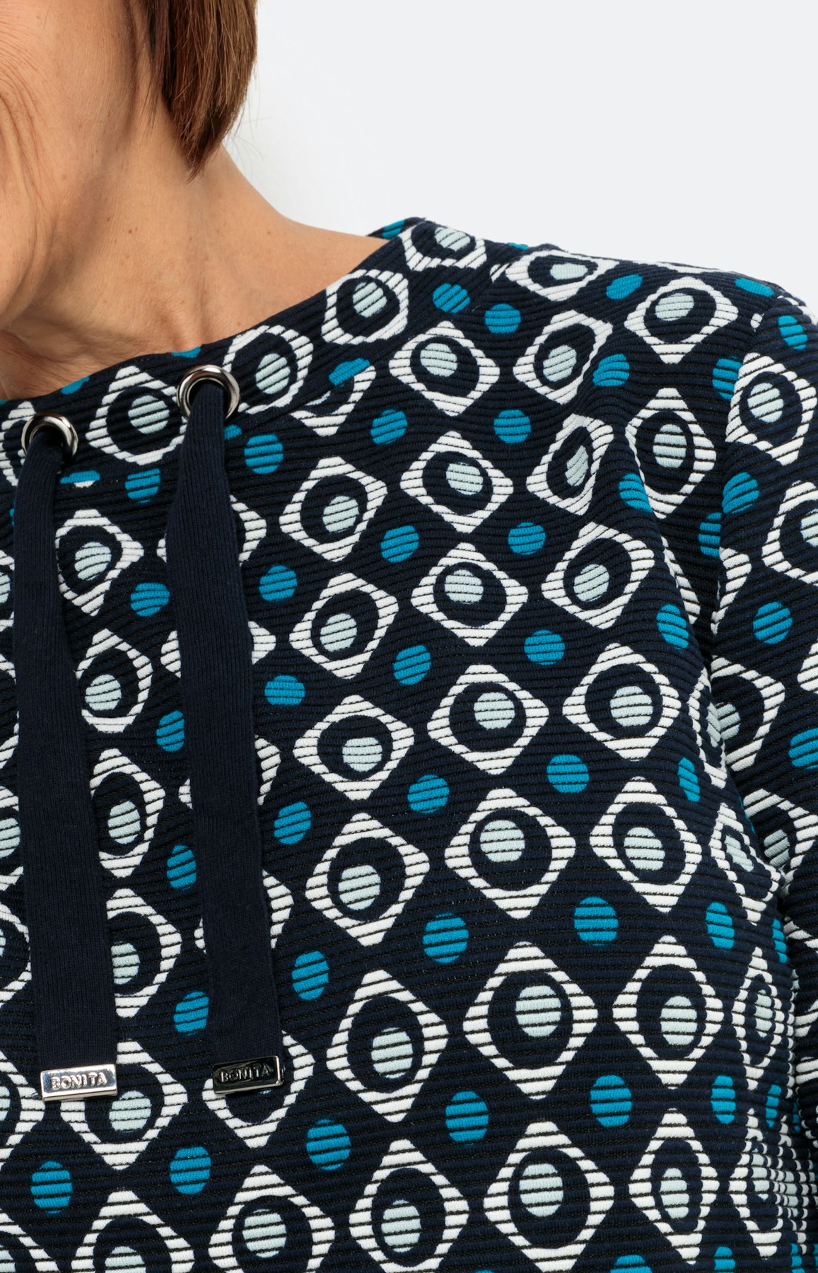 Geriffeltes Sweatshirt mit Langarm