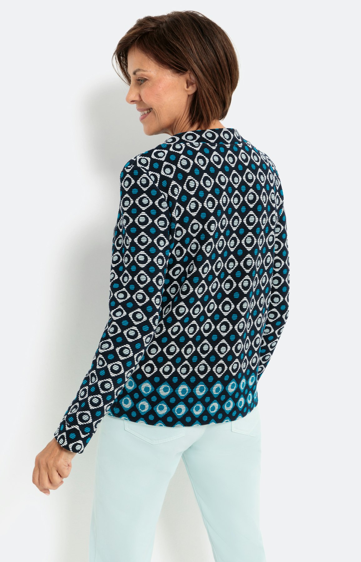 Geriffeltes Sweatshirt mit Langarm