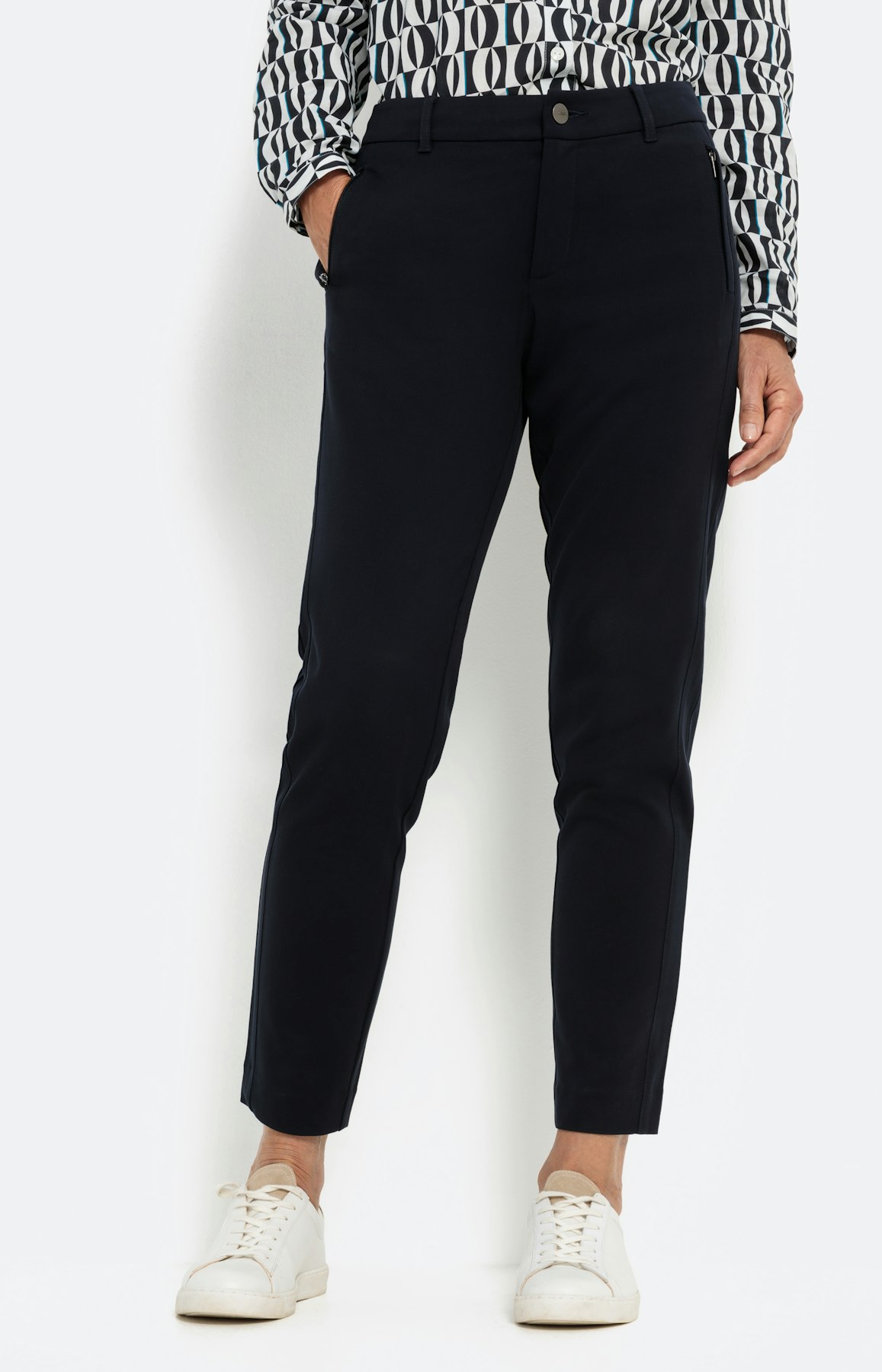 Broek met ritszakken, navy