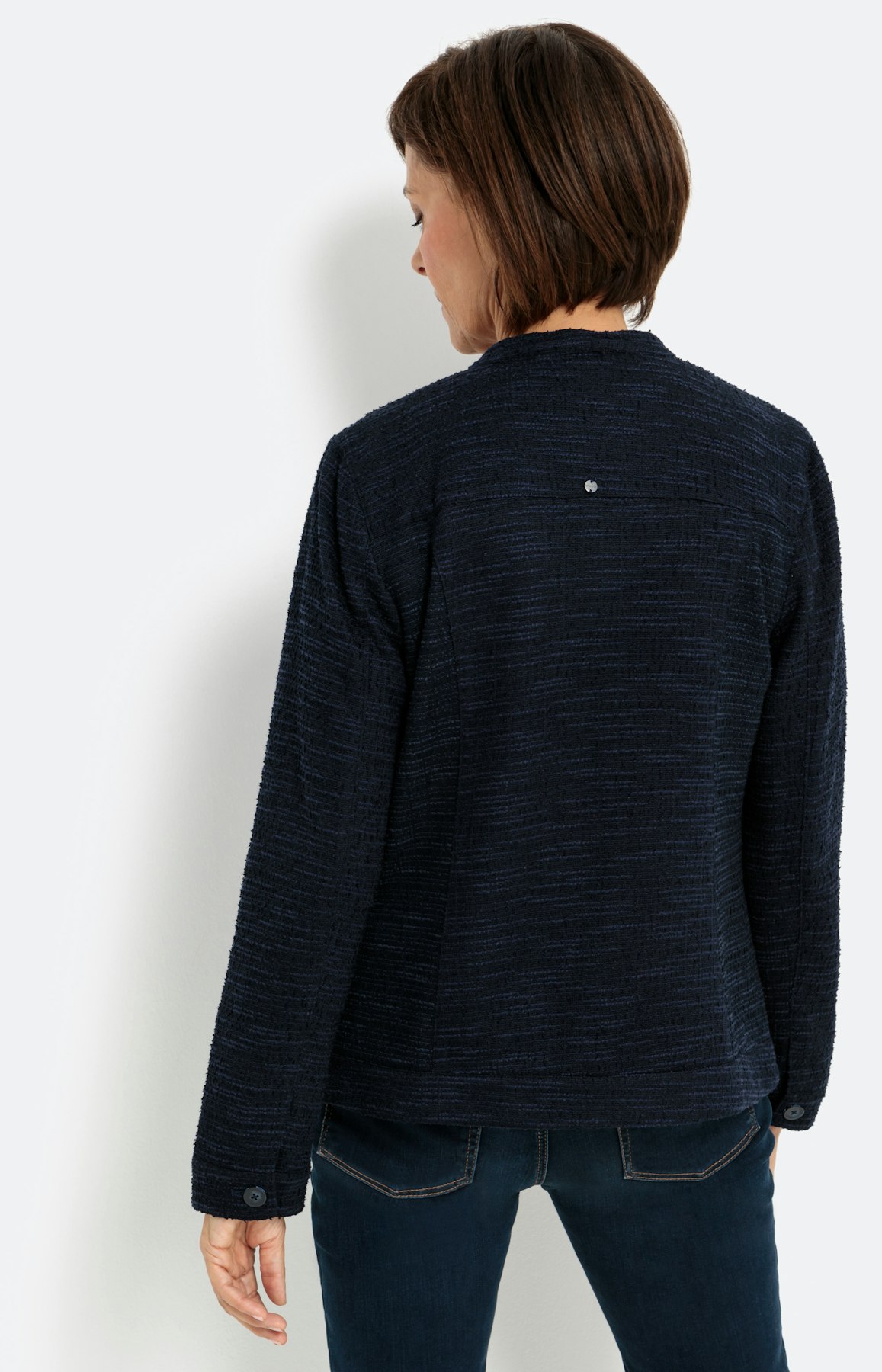 Licht jasje van bouclé