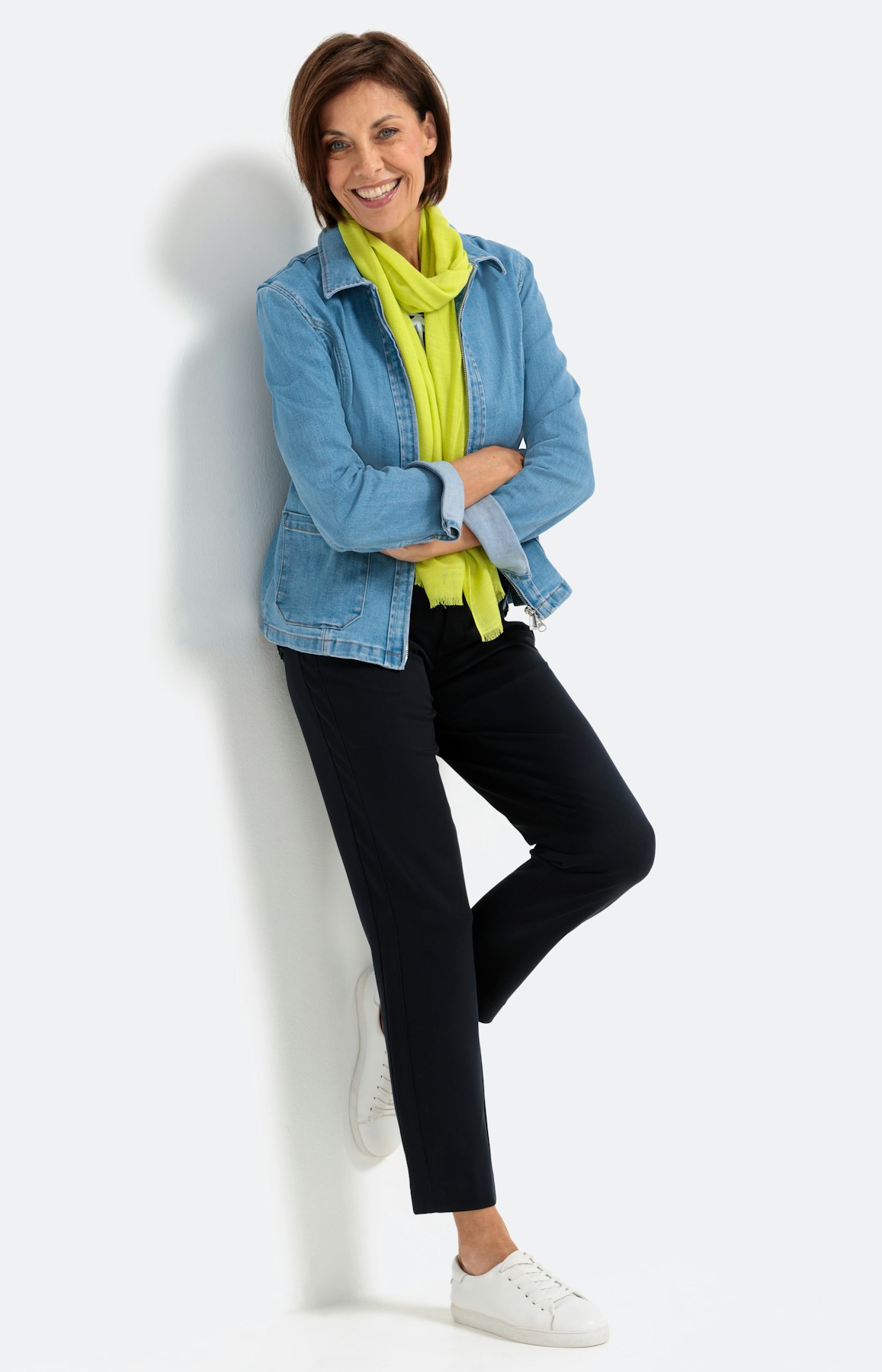 Jeansjacke mit Reißverschluss