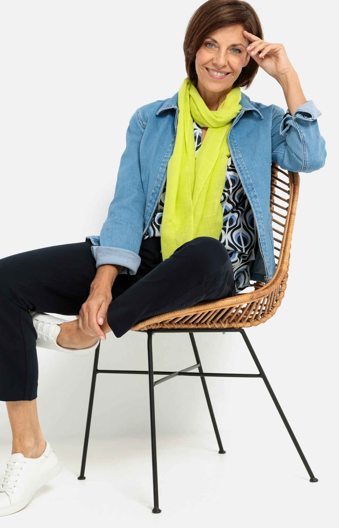 Jeansjacke mit Reißverschluss