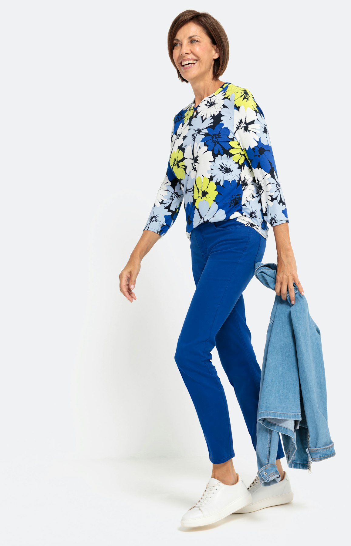 Bloemenshirt met 3/4-mouwen